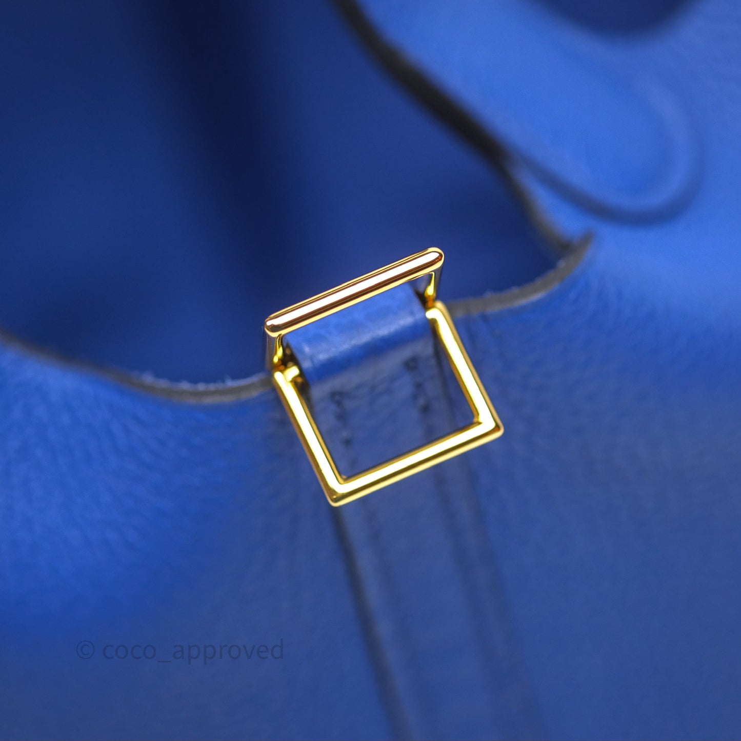 Hermès Picotin 18 Bleu Électrique 7T Clemence Gold Hardware