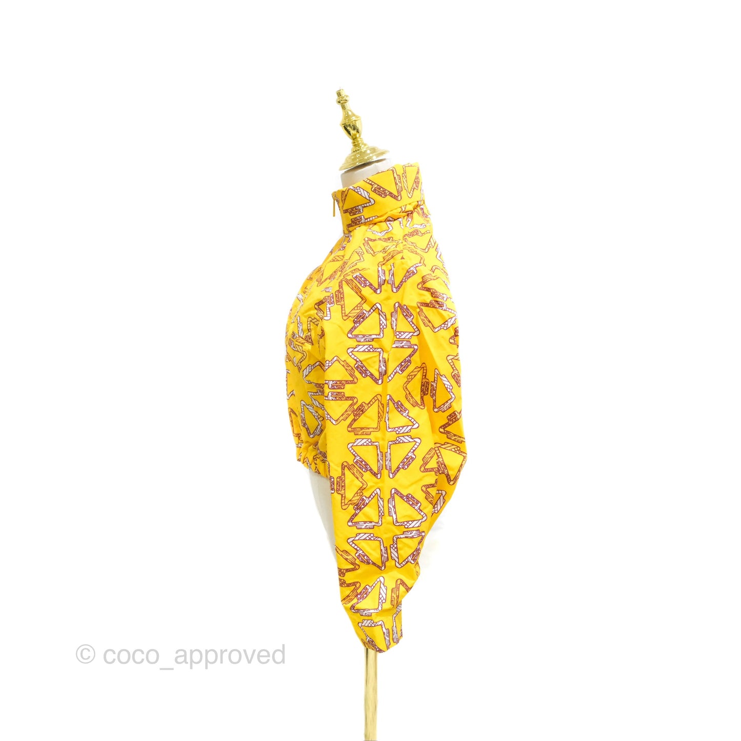 Hermes "Tatersales" Short Beach Windbreaker Jaune Tournesol Size 36