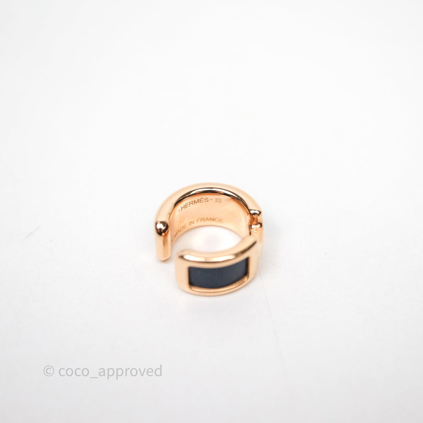 Hermes Olympe Ear Cuff Small Model Bleu Saphir Rose Gold