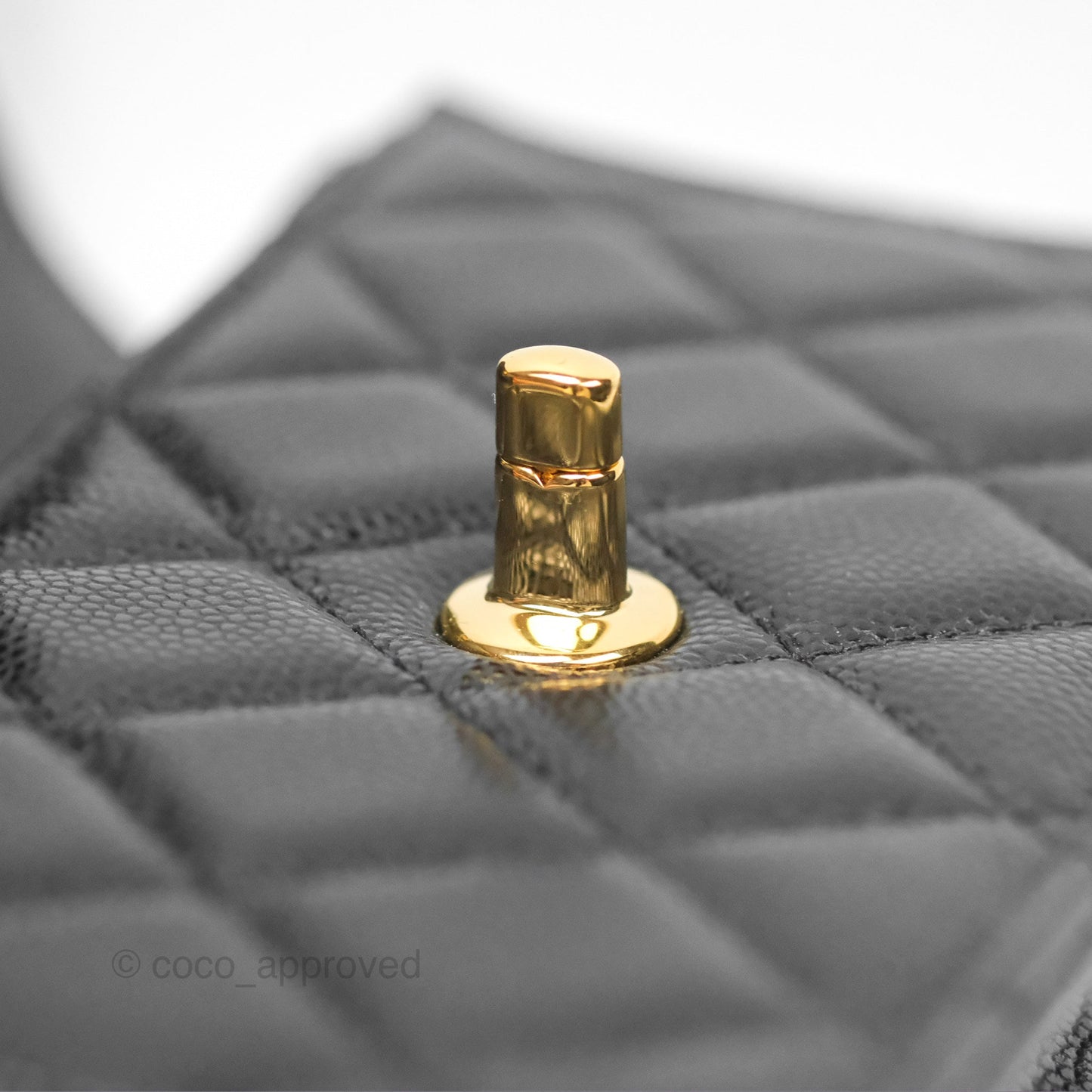 Chanel Mini WOC Bag Charm Black Caviar Gold Hardware