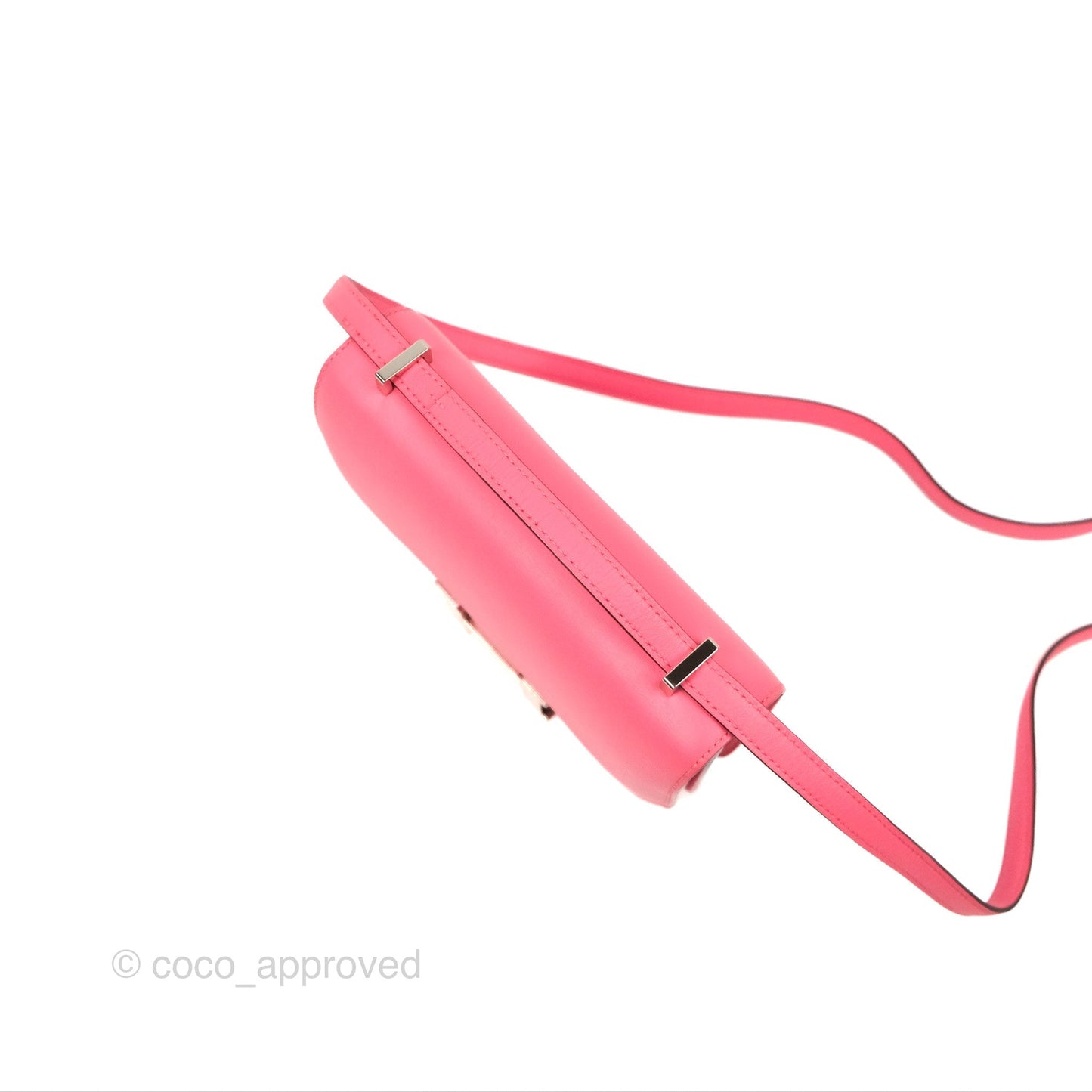 Hermès Constance Mini 18cm Rose Azalee Swift Palladium Hardware
