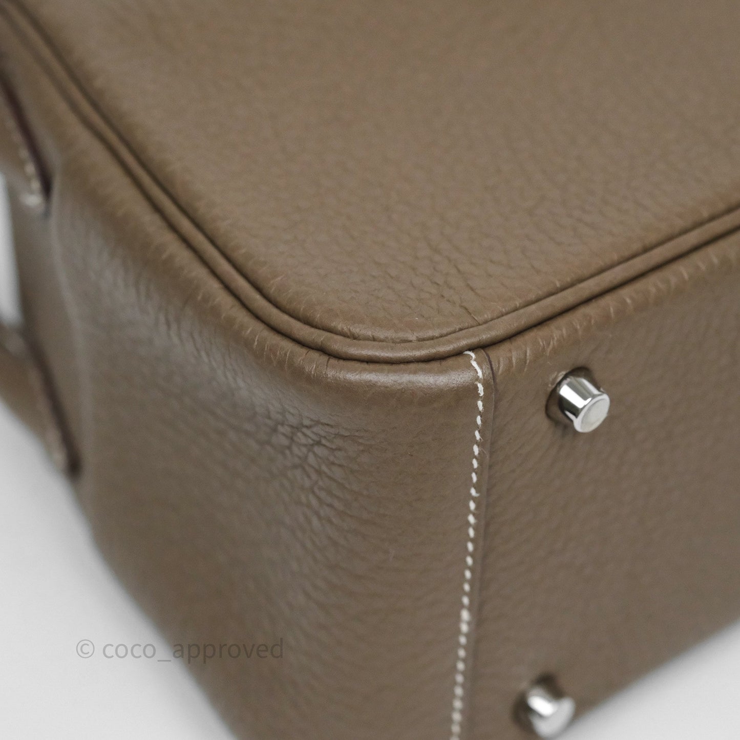 Hermès Mini Lindy 20 Etoupe 18 Clemence Palladium Hardware