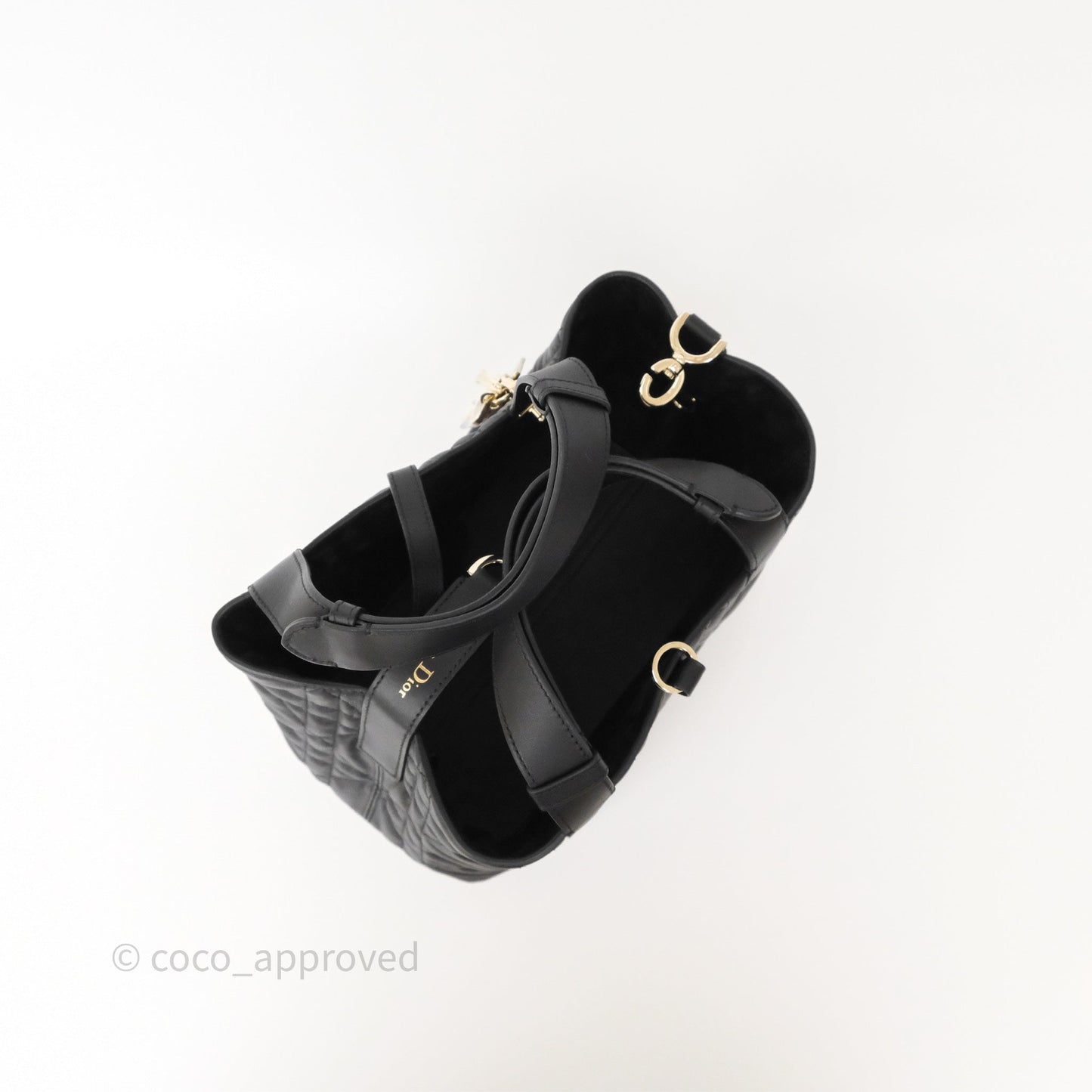 Dior Small Dior Toujours Bag Black Macrocannage Calfskin