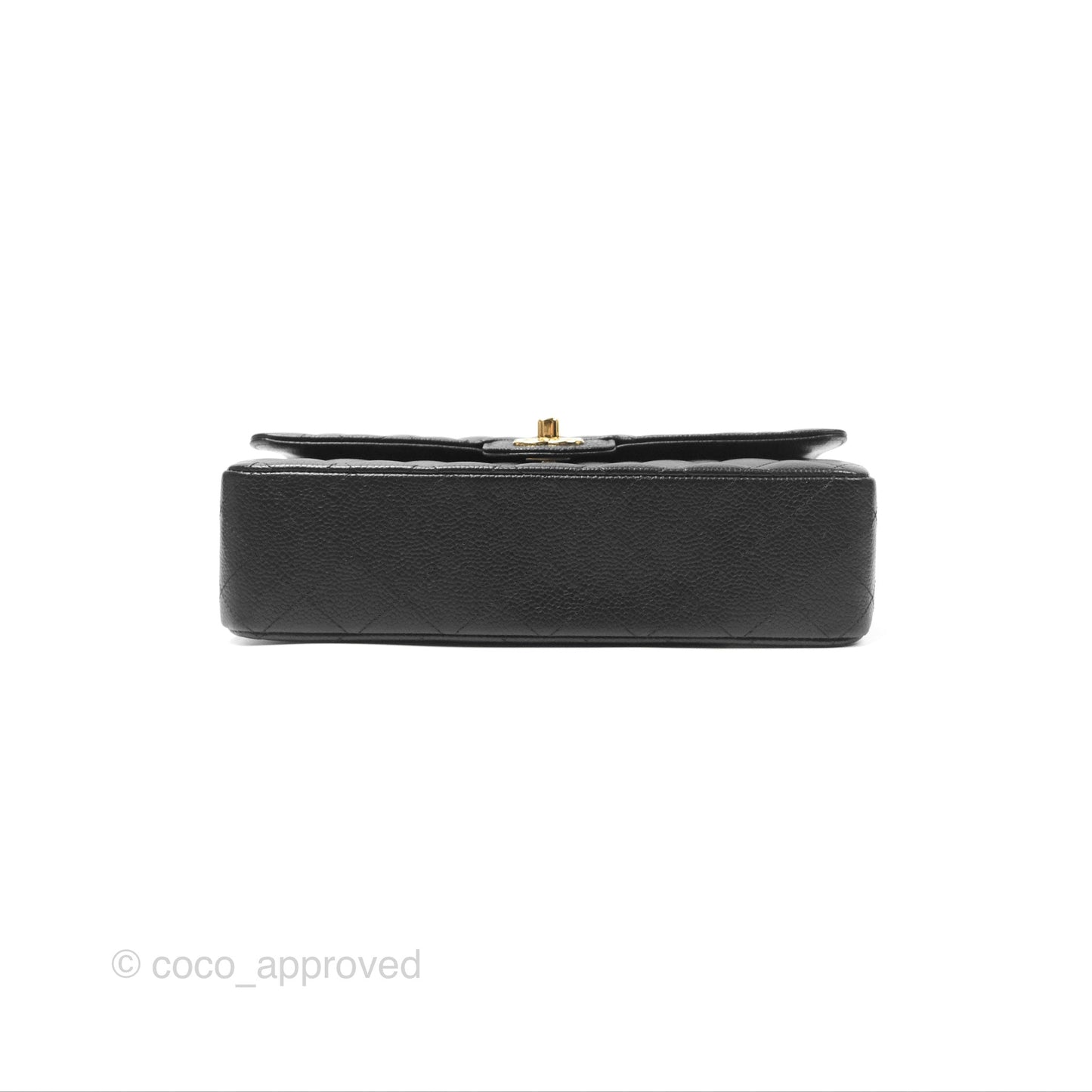 Chanel Classic M/L Medium Flap Quilted Black Caviar Gold Hardware