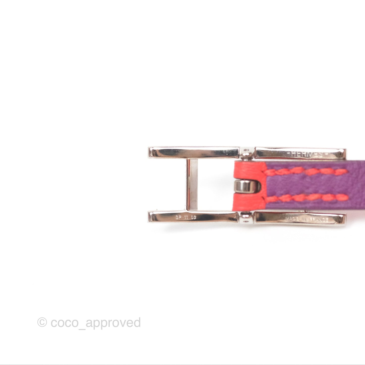Hermès Behapi Double Tour Bracelet Capucine Anemone Palladium Hardware