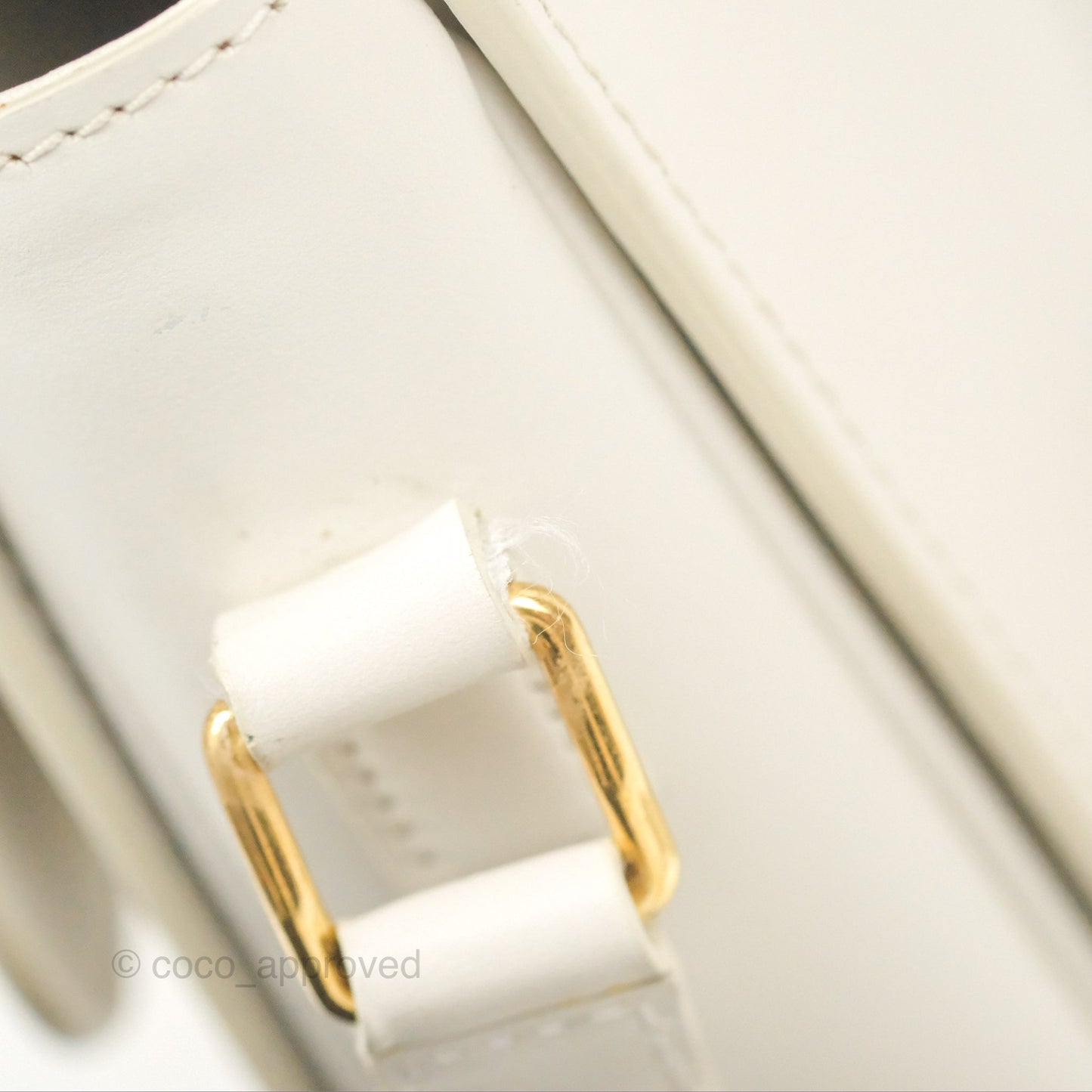 Celine Teen Triomphe Bag Shiny Calfskin White