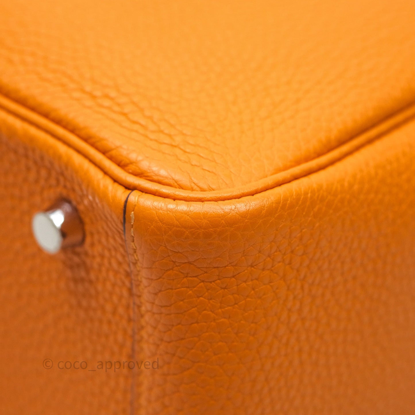 Hermès Lindy 30 Abricot I9 Clemence Palladium Hardware