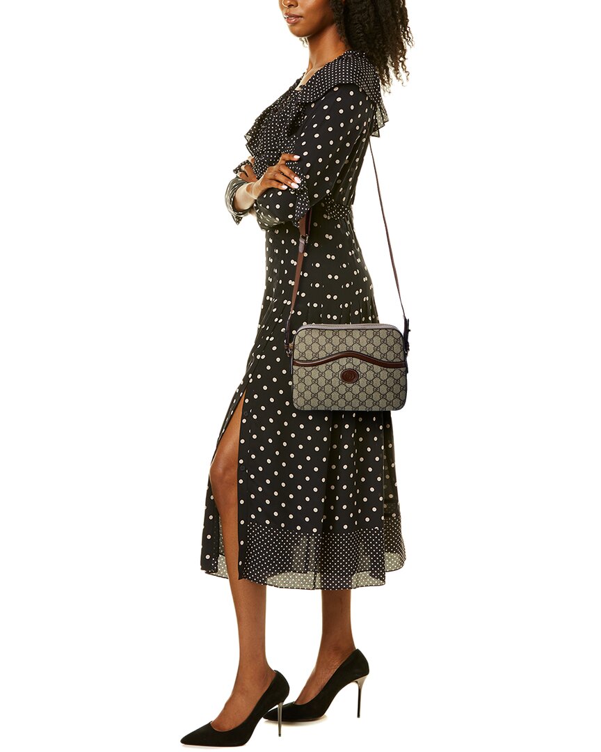 Luxury Gucci Trending 2025 Interlocking G GG Supreme Canvas & Leather Shoulder Bag