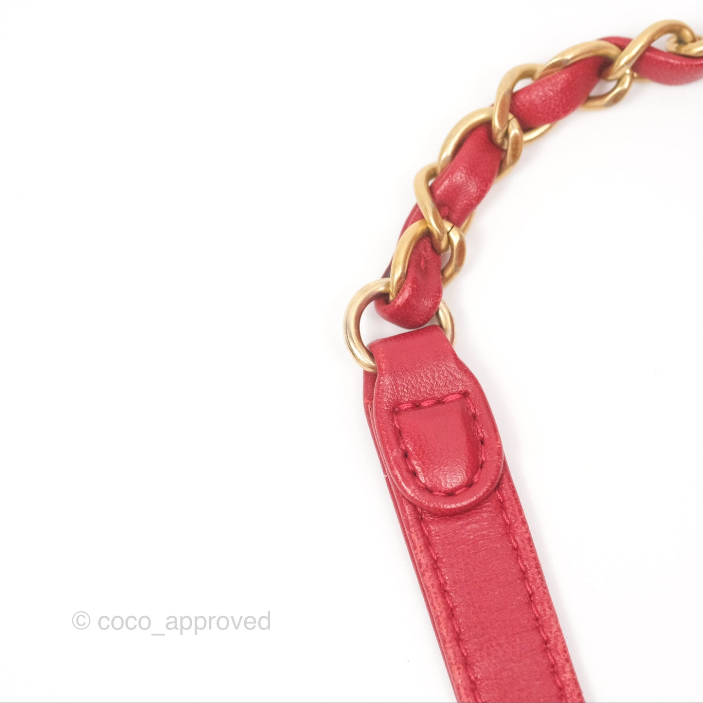 Chanel Tote Bag Red Lambskin Aged Gold Hardware
