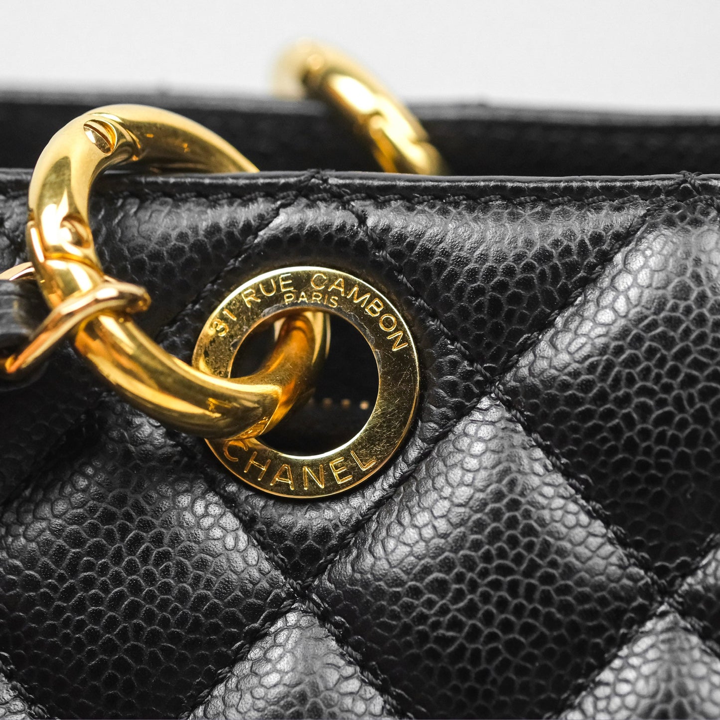 Chanel GST Black Caviar Gold Hardware