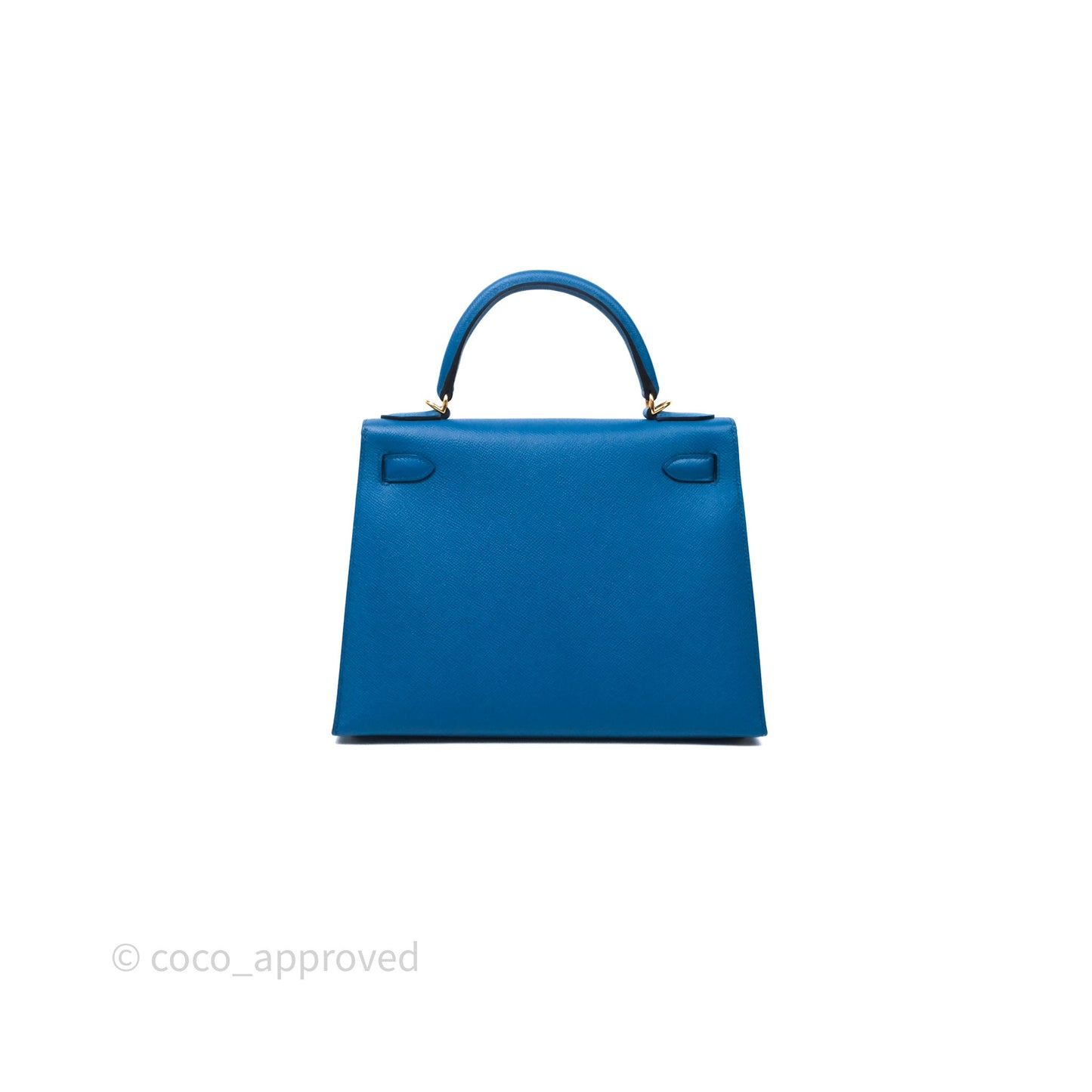 Hermès Kelly 28 Blue Epsom Gold Hardware