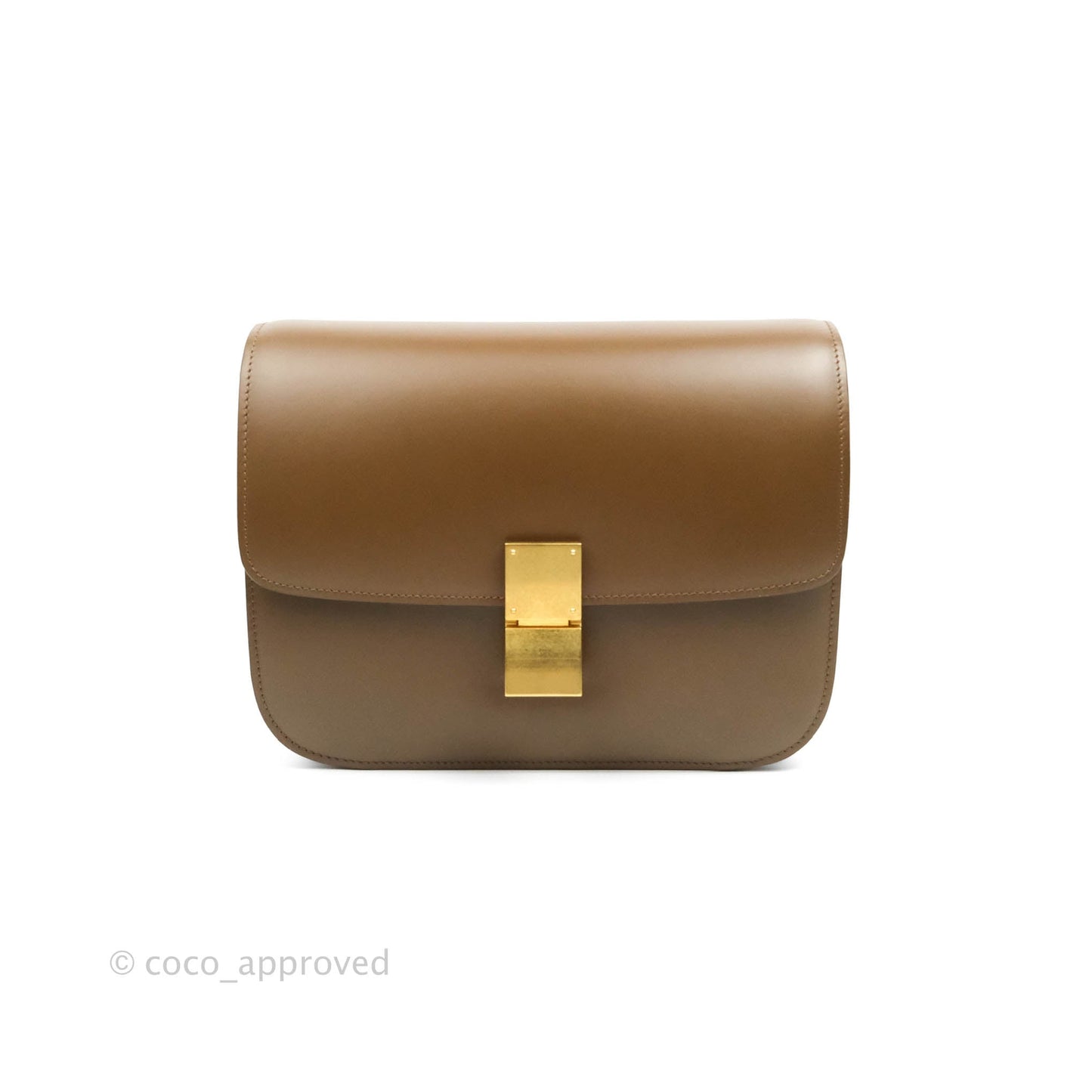Celine Medium Classic Box Flap Caramel Calfskin
