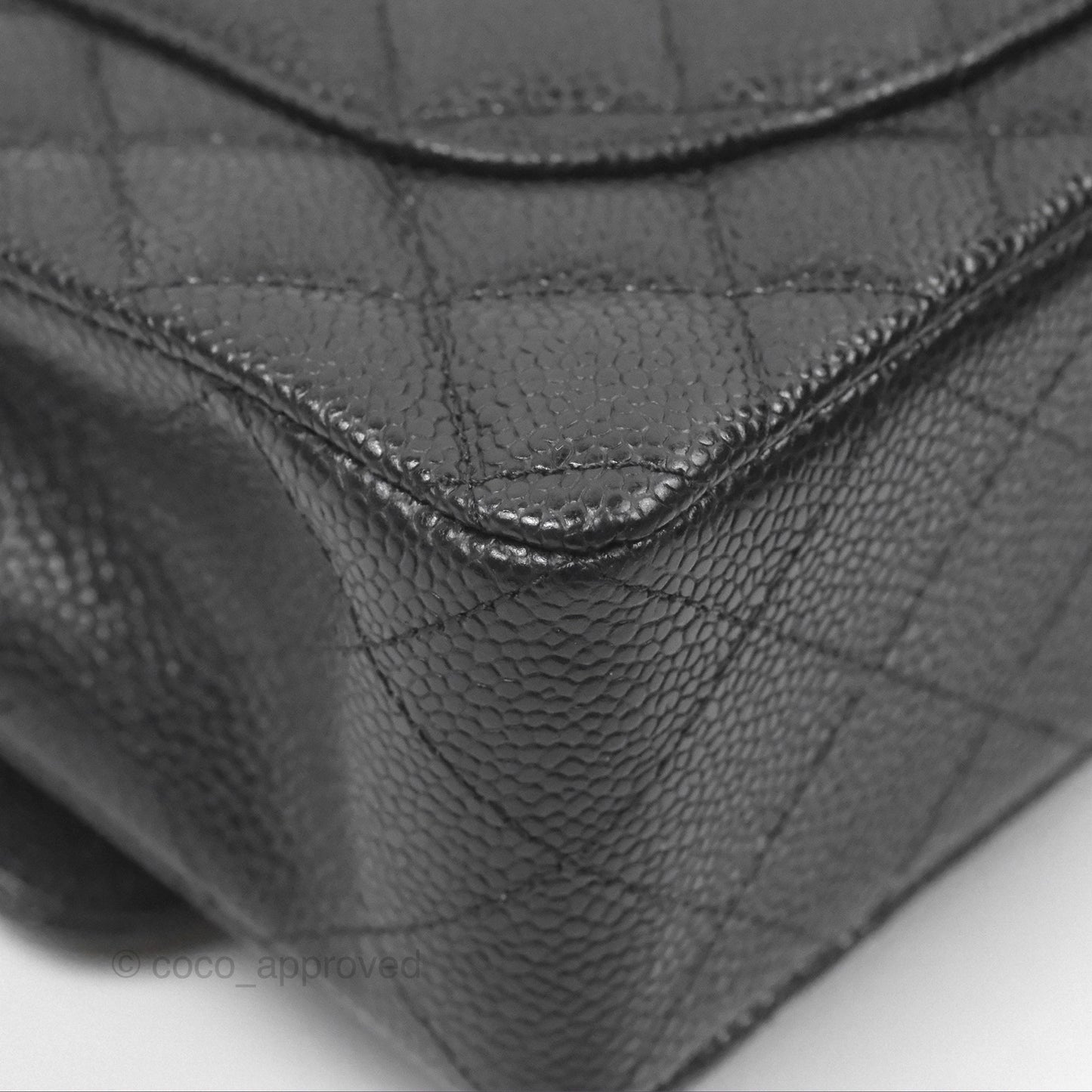 Chanel Small S/M Classic Flap Quilted Black Caviar Gold Hardware