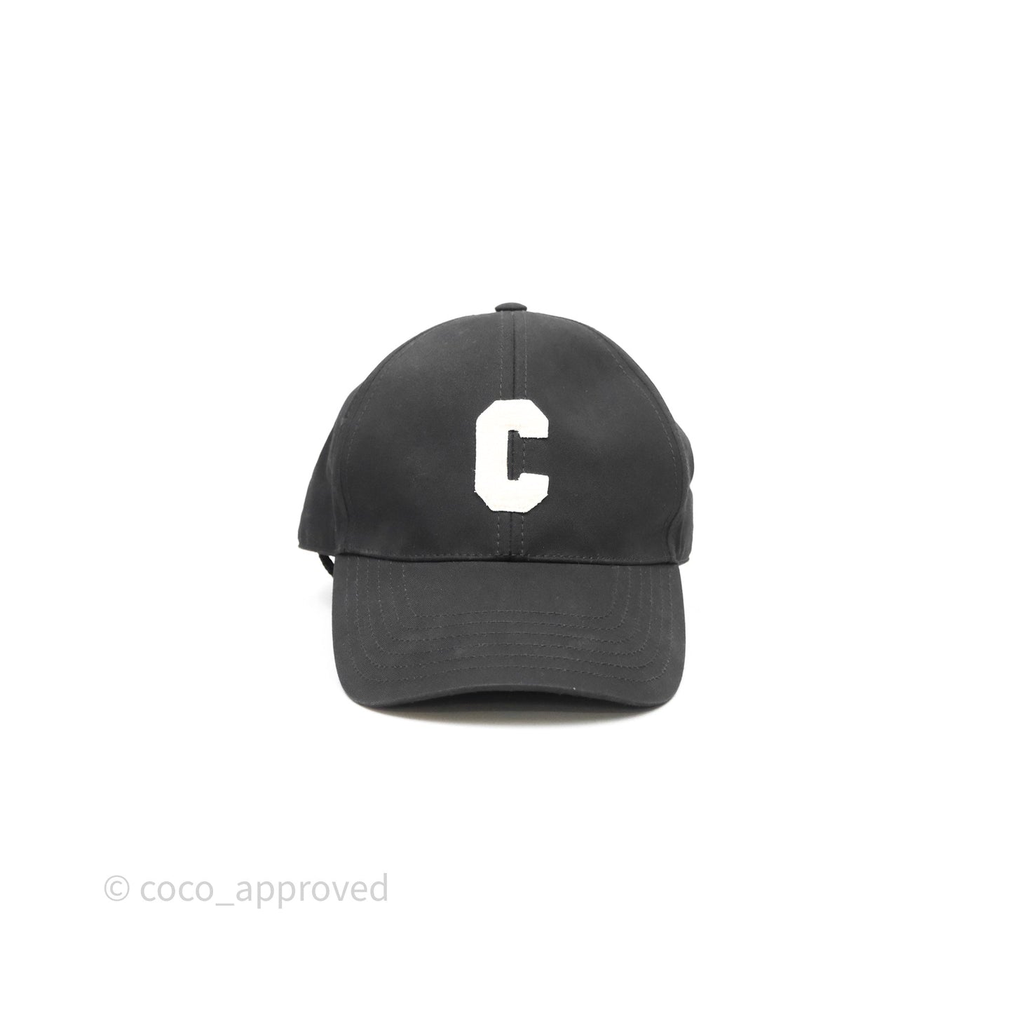 Celine Initial Baseball Cap Cotton Black