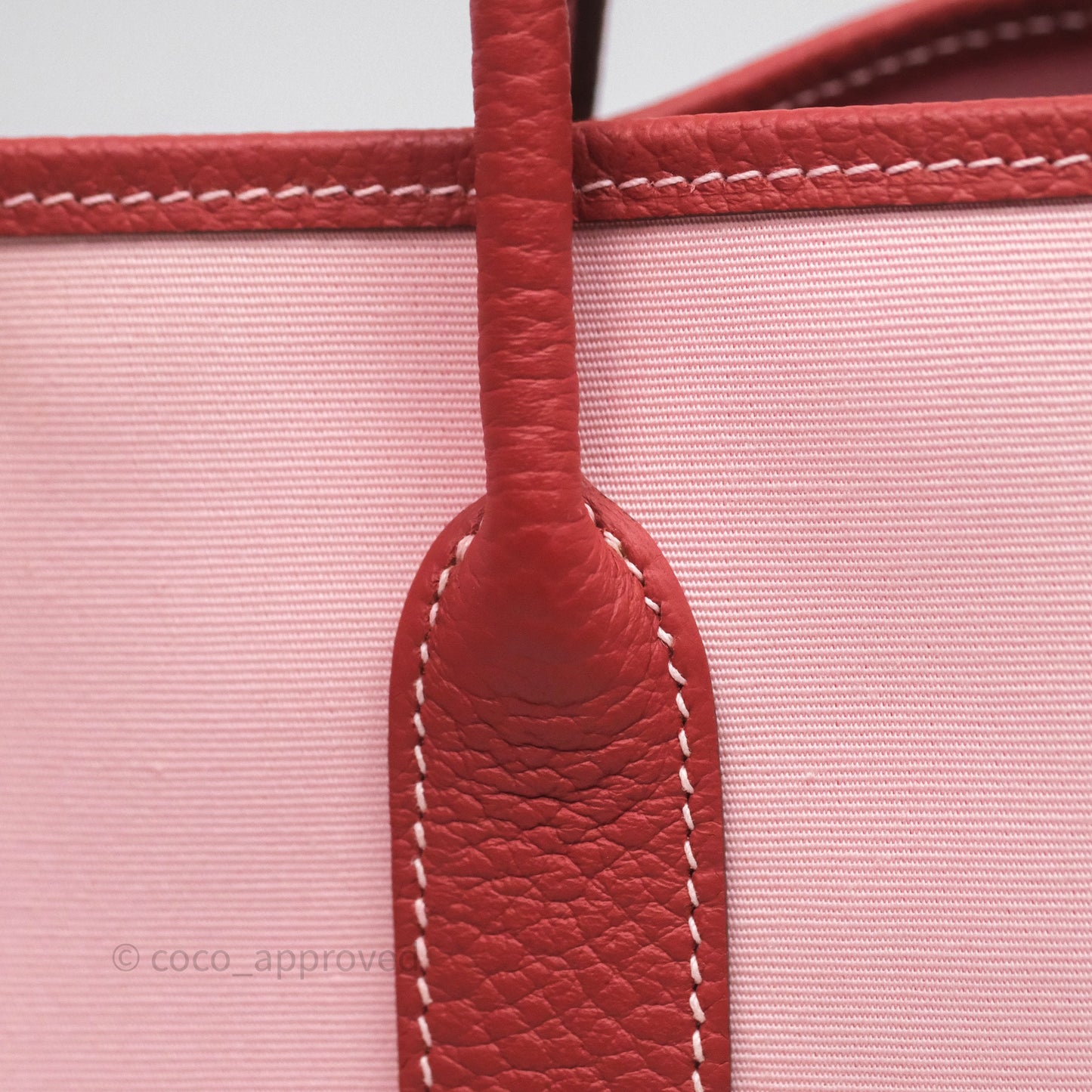 Hermès Garden Party 30 Canvas Rose Sakura 3Q/ Rouge Duchesse 2V