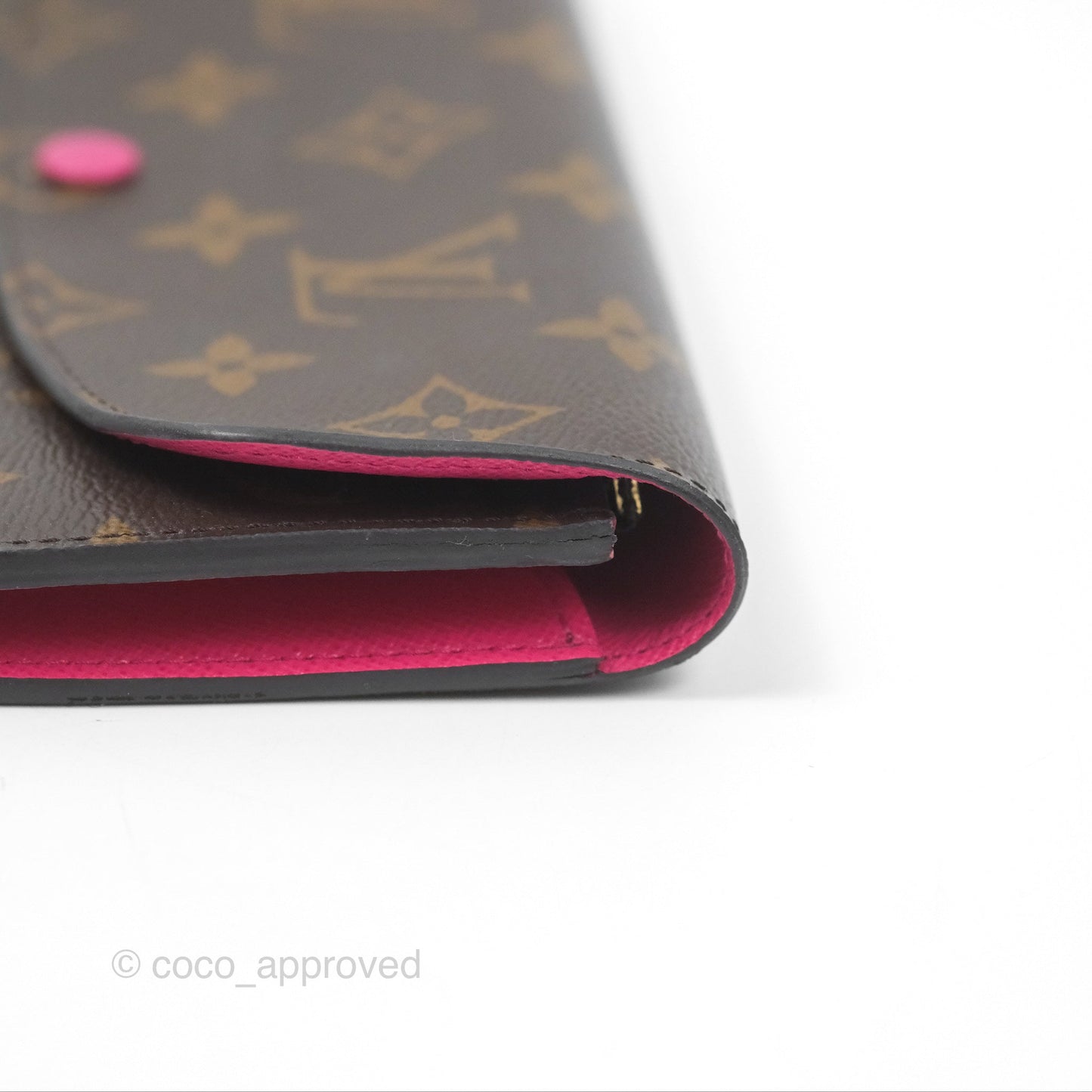Louis Vuitton Emilie Wallet Monogram Canvas Fuchsia Pink