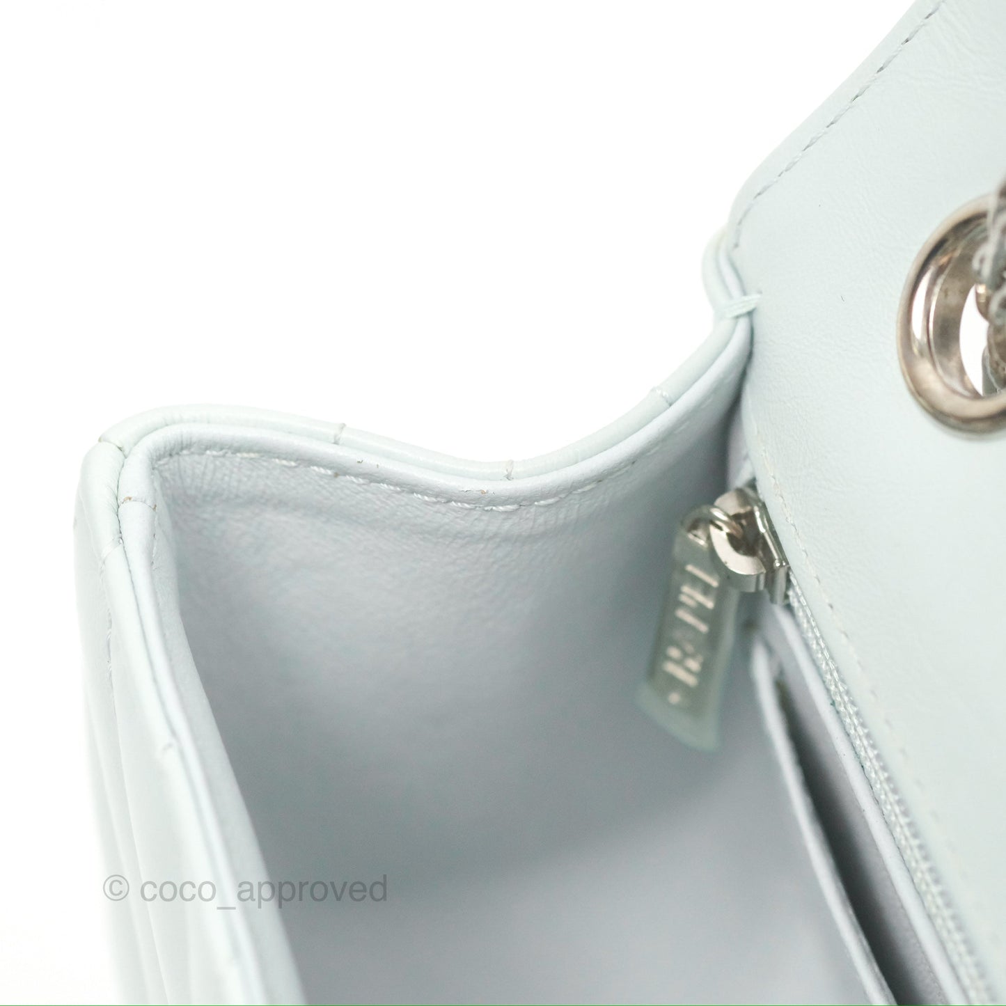 Chanel Mini Reissue 224 Blue Aged Calfskin Silver Hardware