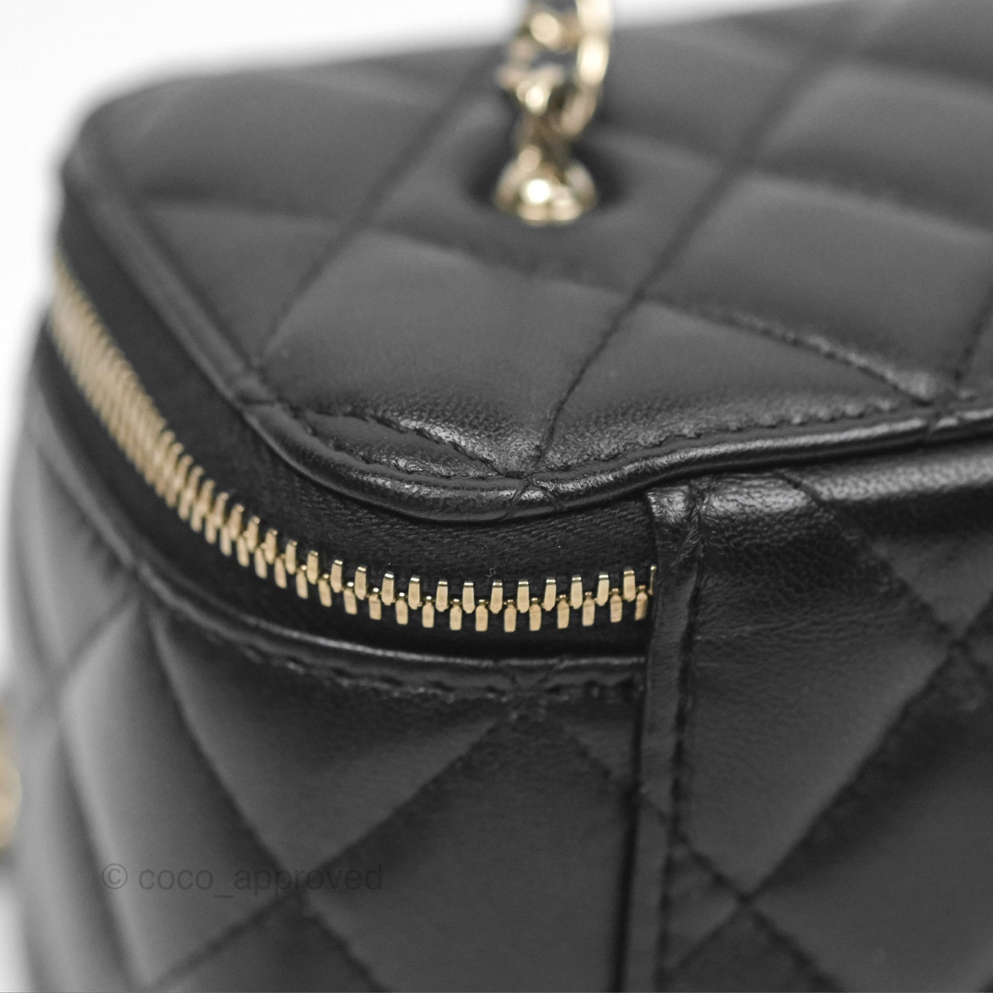 Chanel Ball Crush Vanity with Chain Black Lambskin Gold Hardware