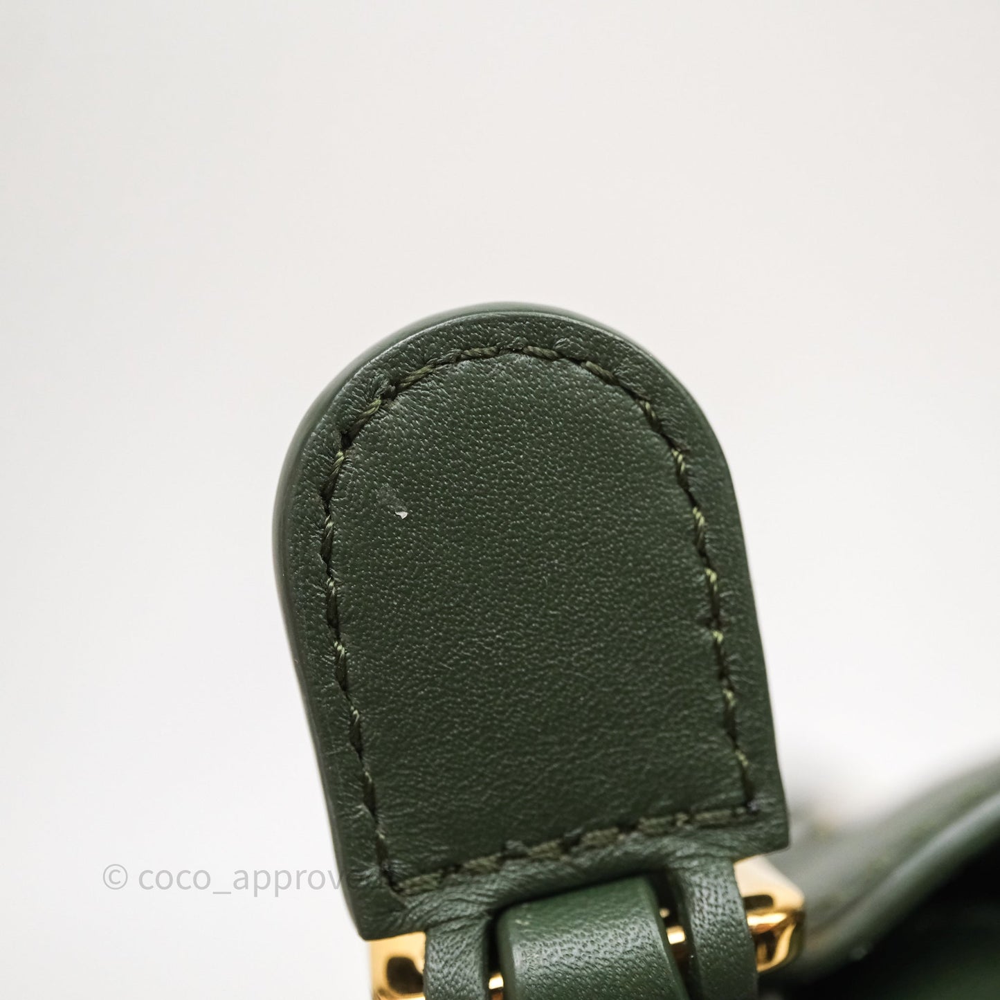 Loewe X SUNA FUJITA Mini Pandas Puzzle Bag Dark Green Calfskin Gold Hardware