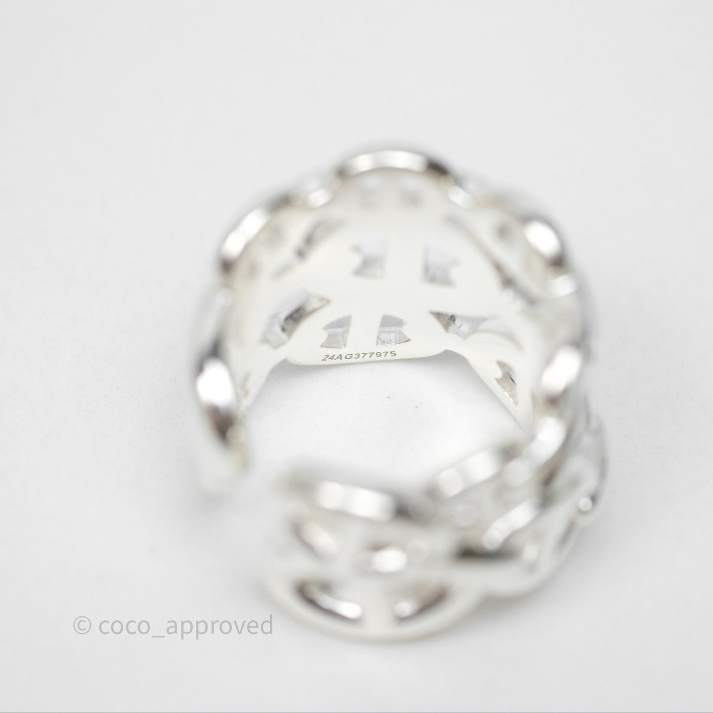 Hermès Chaine d'ancre Enchainee Ring Size 52