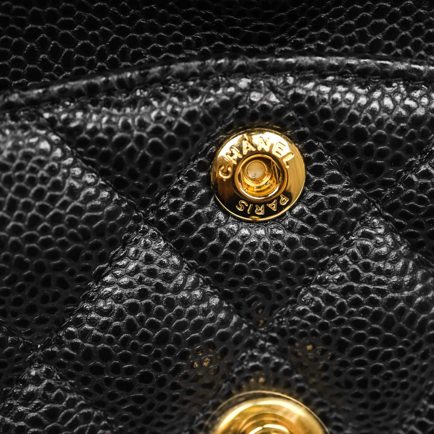 Chanel Small Classic Flap Quilted Black Caviar Gold Hardware