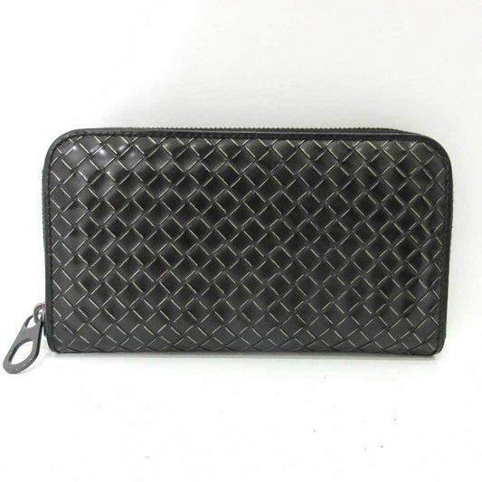 Luxury Bottega Veneta Intrecciato  Leather Long Wallet (Bi-Fold) ()