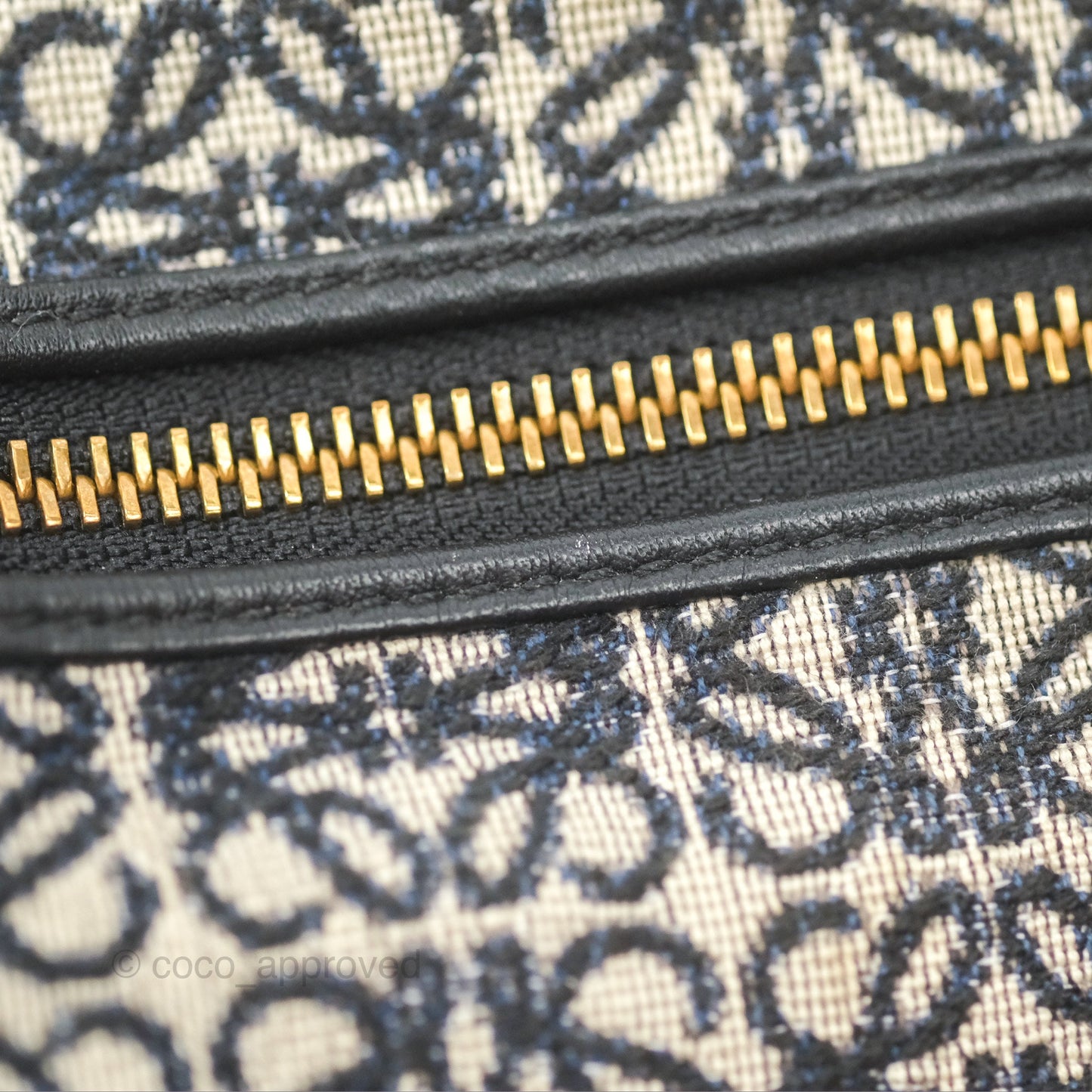 Loewe Small Cubi bag in Anagram Jacquard & Calfskin Navy/Black