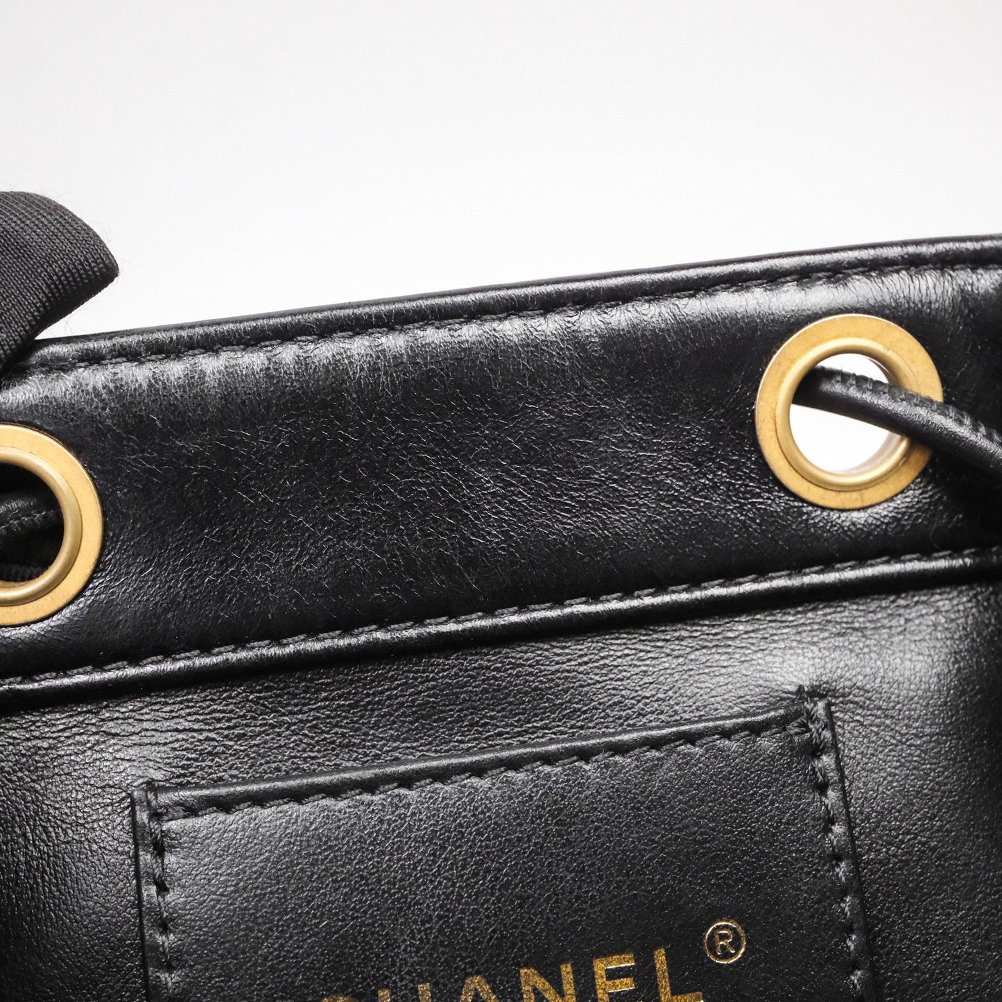 Chanel Duma Backpack Black Tweed Aged Gold Hardware
