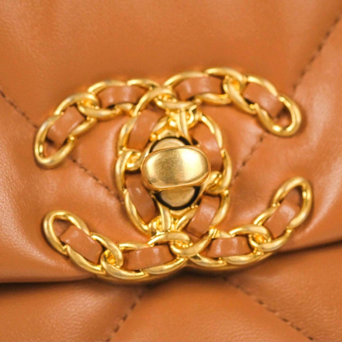 Chanel 19 Small Caramel Brown Mixed Hardware 21A
