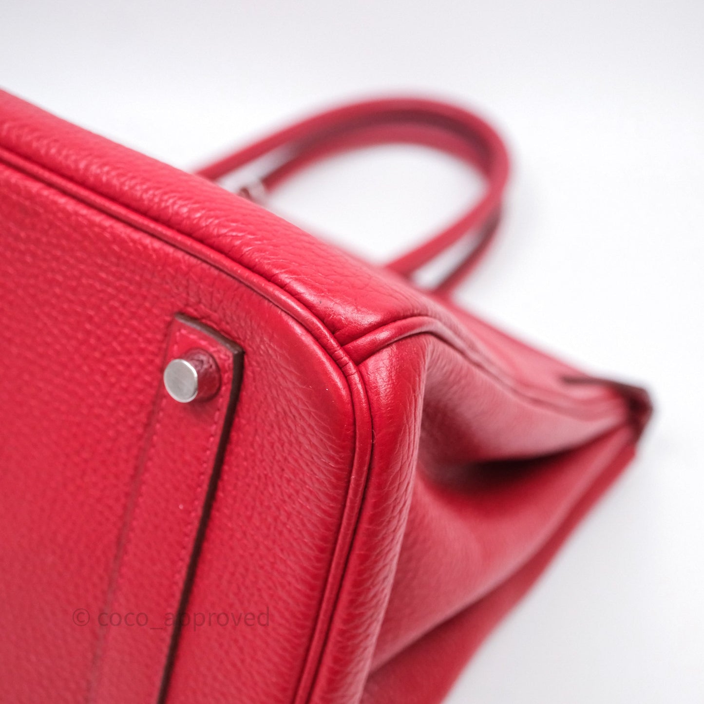 Hermes Birkin 35 Rouge Casaque Clemence Palladium Hardware