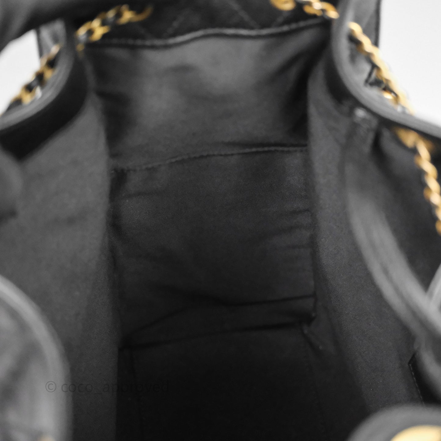Chanel 25 Medium Black Caviar Aged Gold Hardware
