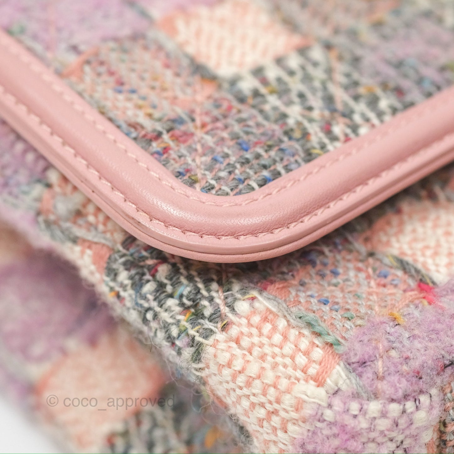 Chanel Small CC Filigree Flap Pink Tweed