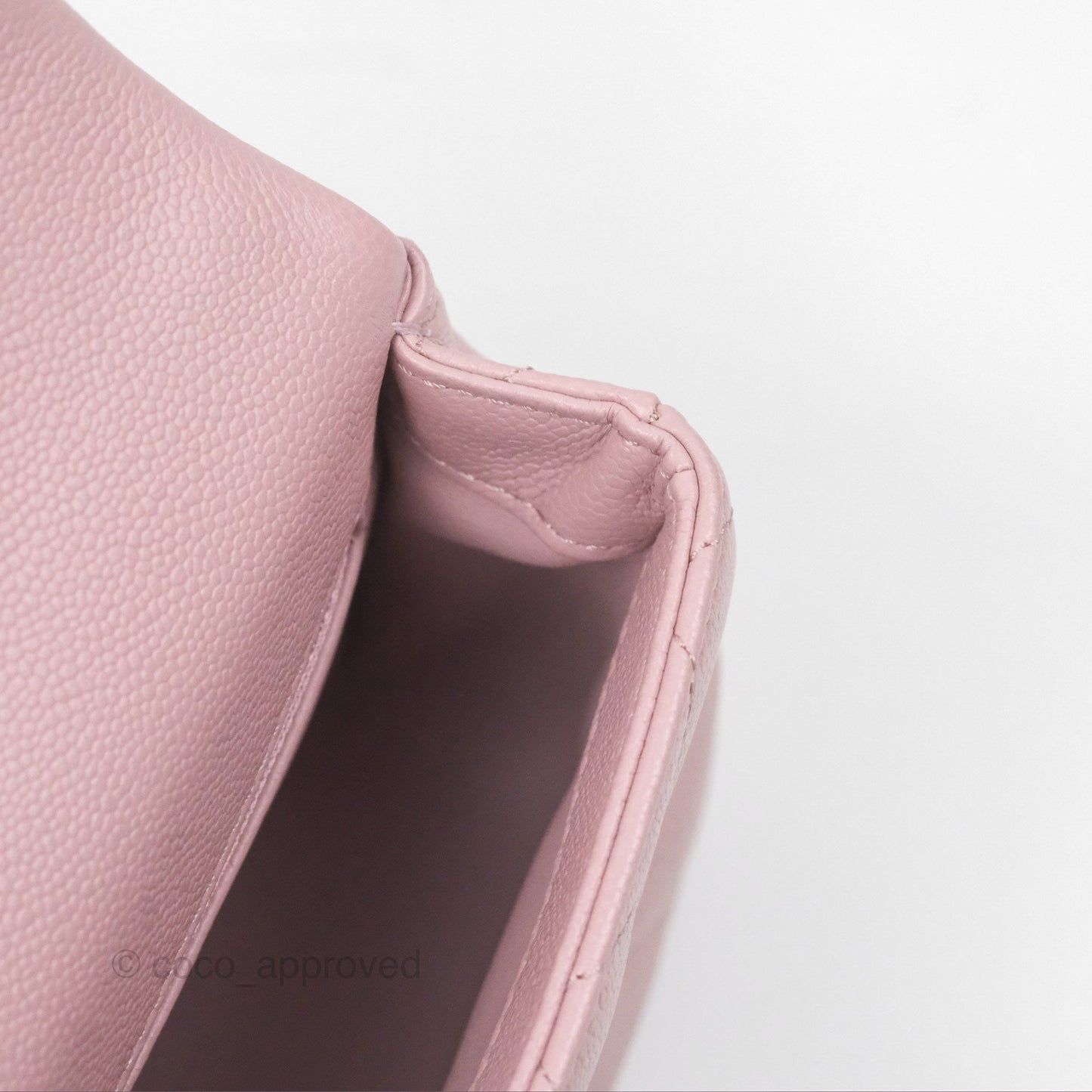 Chanel Mini Flap Bag Heart Adjustable Chain Dusty Pink Caviar Aged Gold Hardware