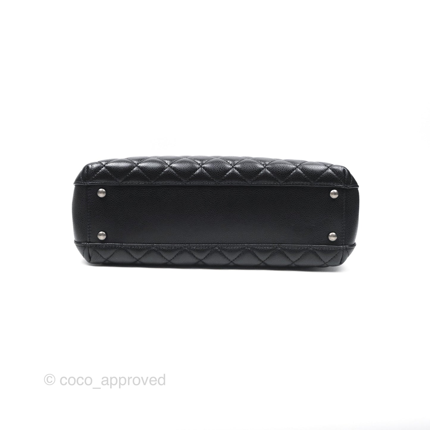 Chanel Quilted Small City Shopping Bag Black Caviar Ruthenium Hardware