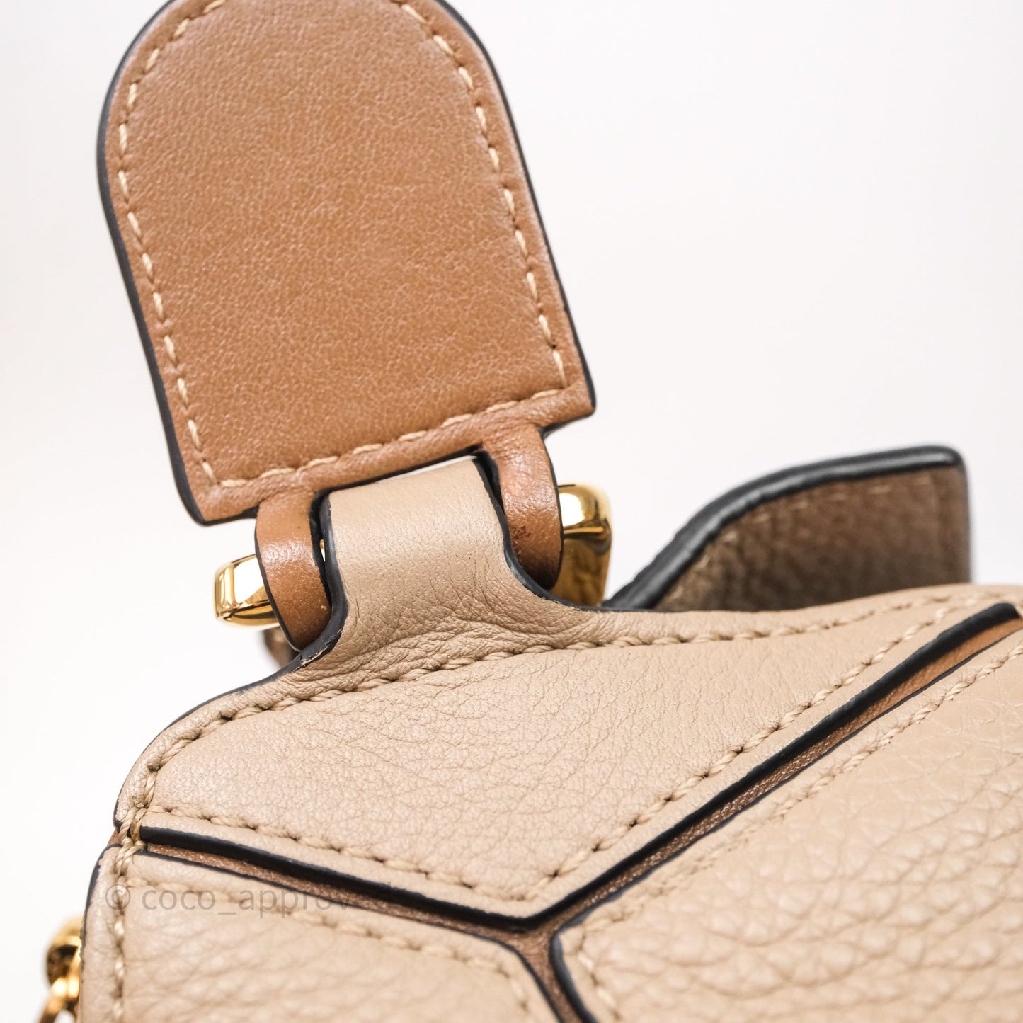 Loewe Small Puzzle Bag Sand Mink Grained Calfskin