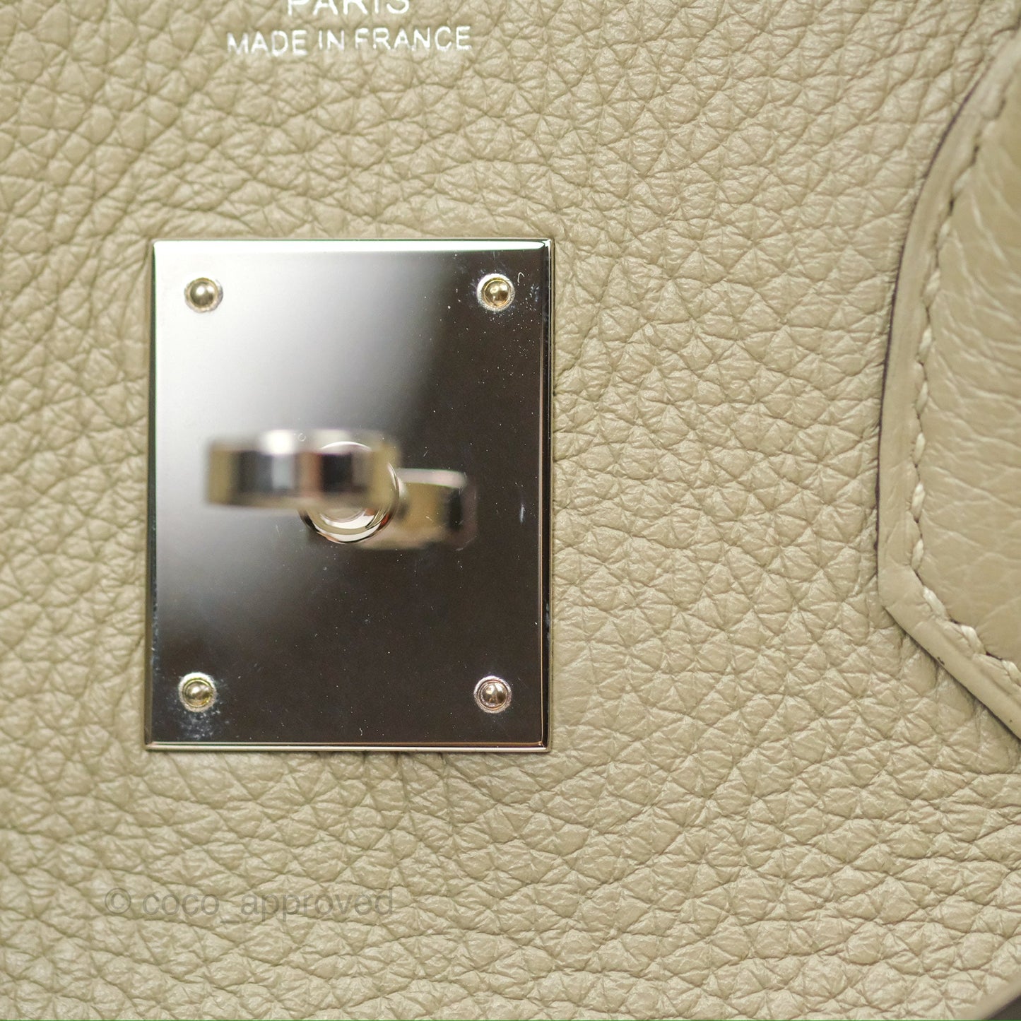 Hermès Retourne Birkin 30 Sauge Clemence Palladium Hardware
