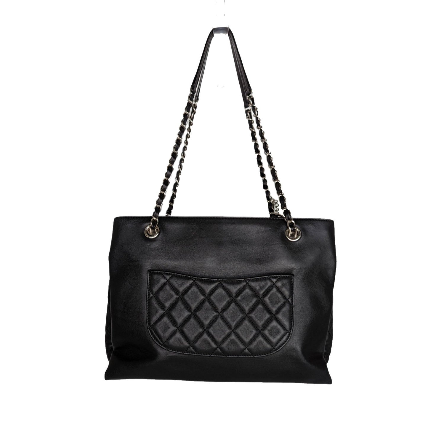 Luxury Chanel Accordion Shopping Lambskin Medium Tote
