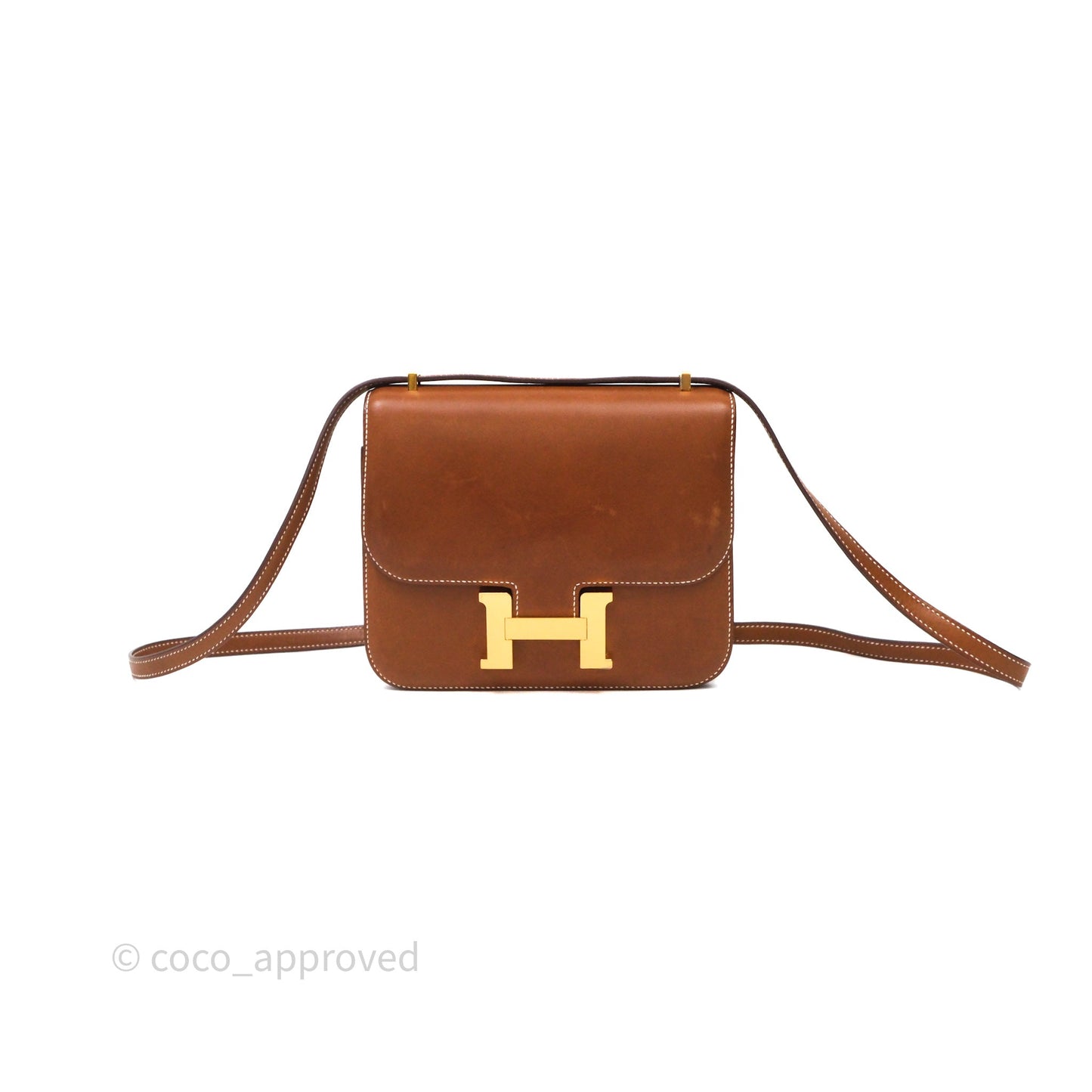Hermès Constance Mini Smooth Barenia Leather Gold Hardware