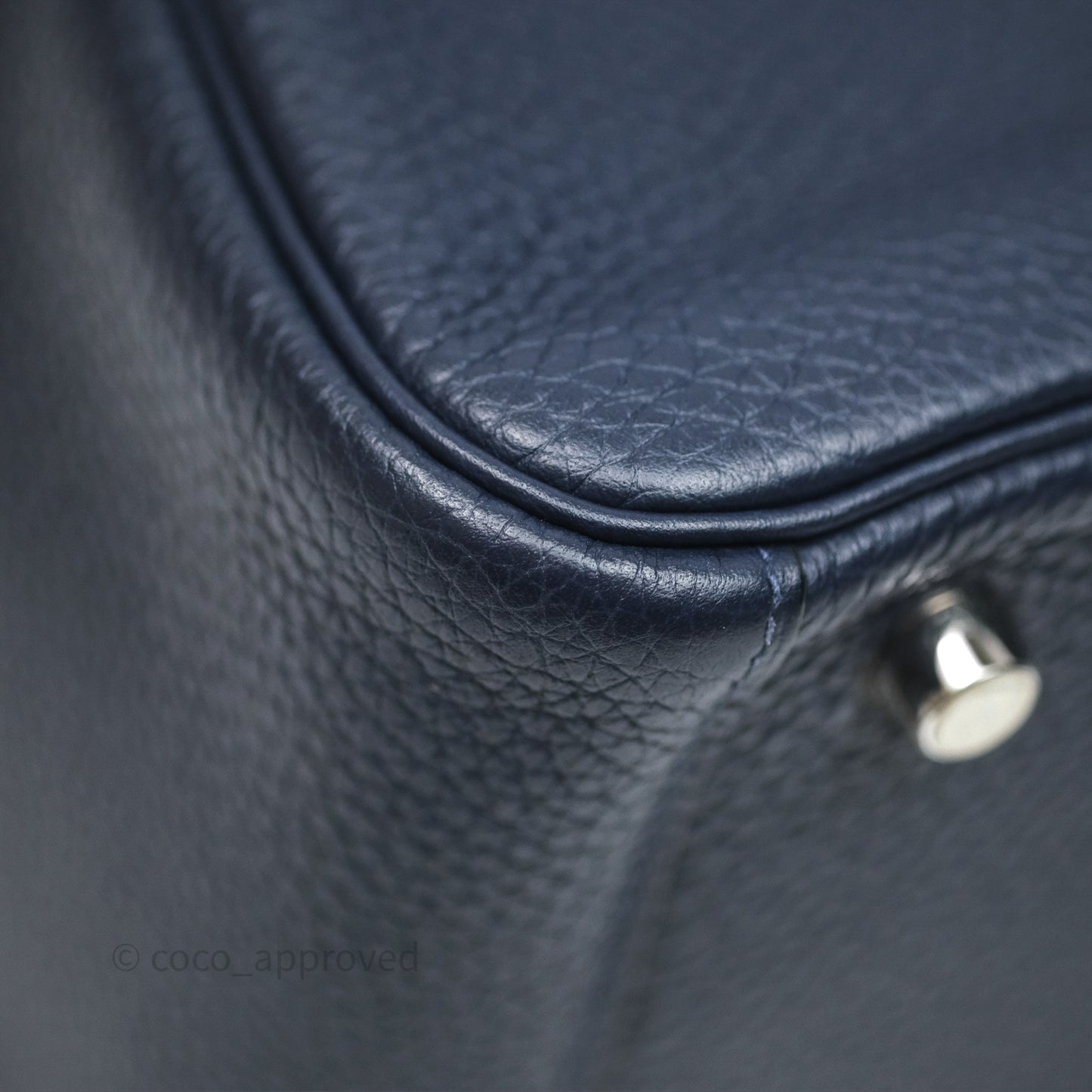 Hermès Lindy 26 Bleu Nuit 2Z Clemence Palladium Hardware