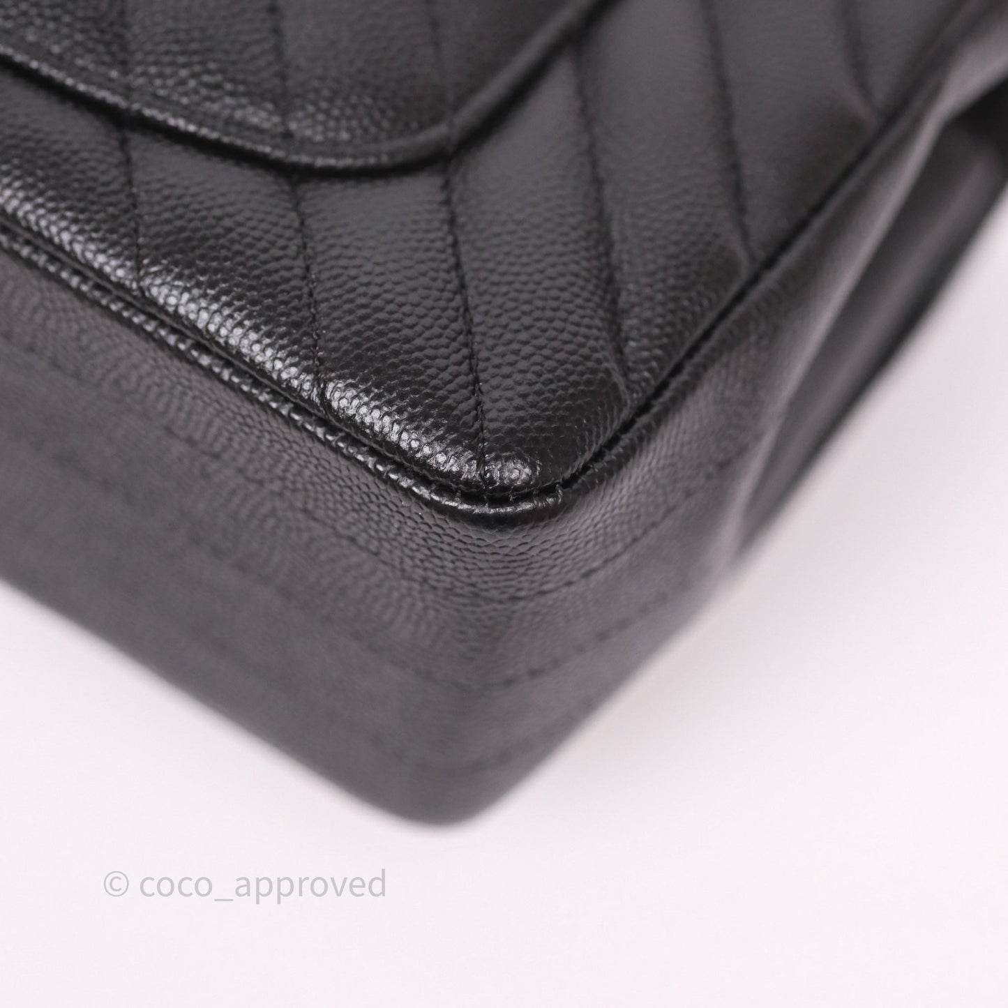 Chanel Mini Rectangular Chevron Black Caviar Gold Hardware