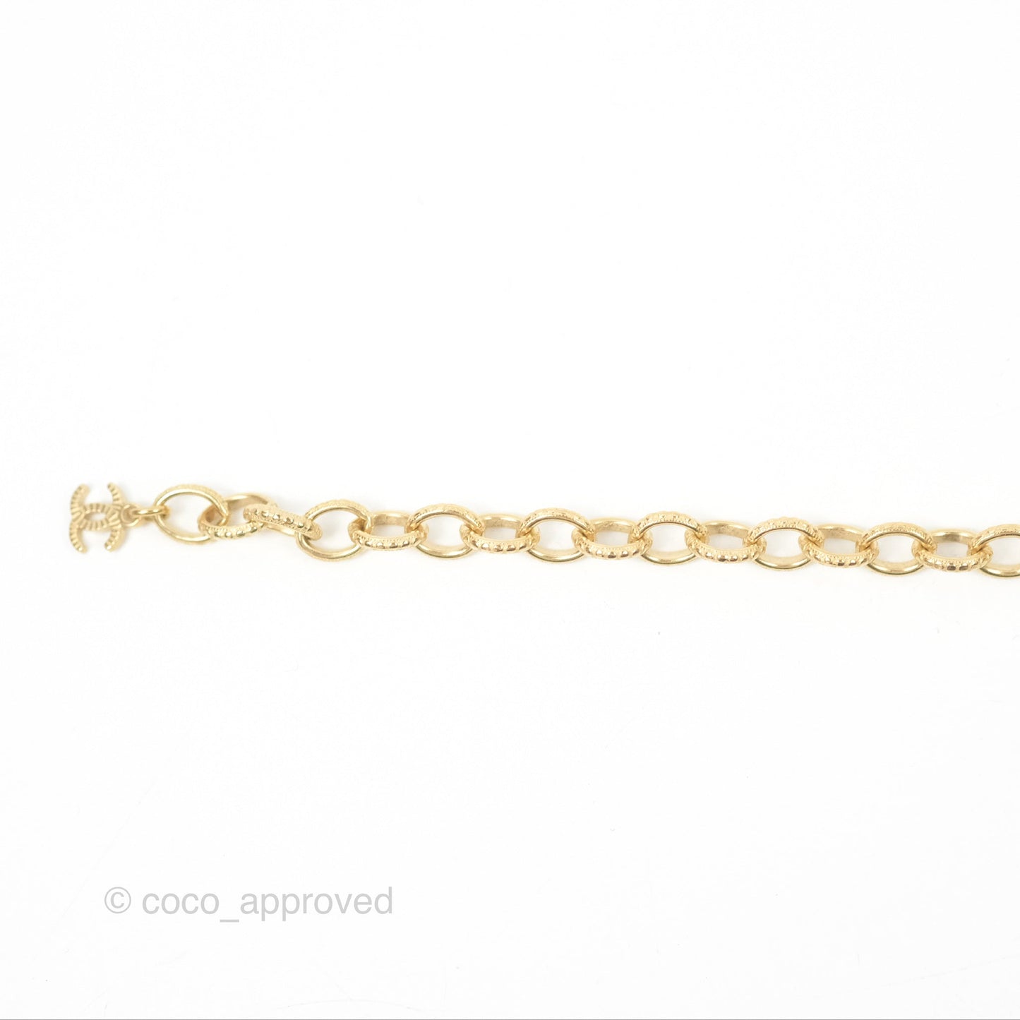 Chanel Crystal Logo Choker Gold Tone 20A