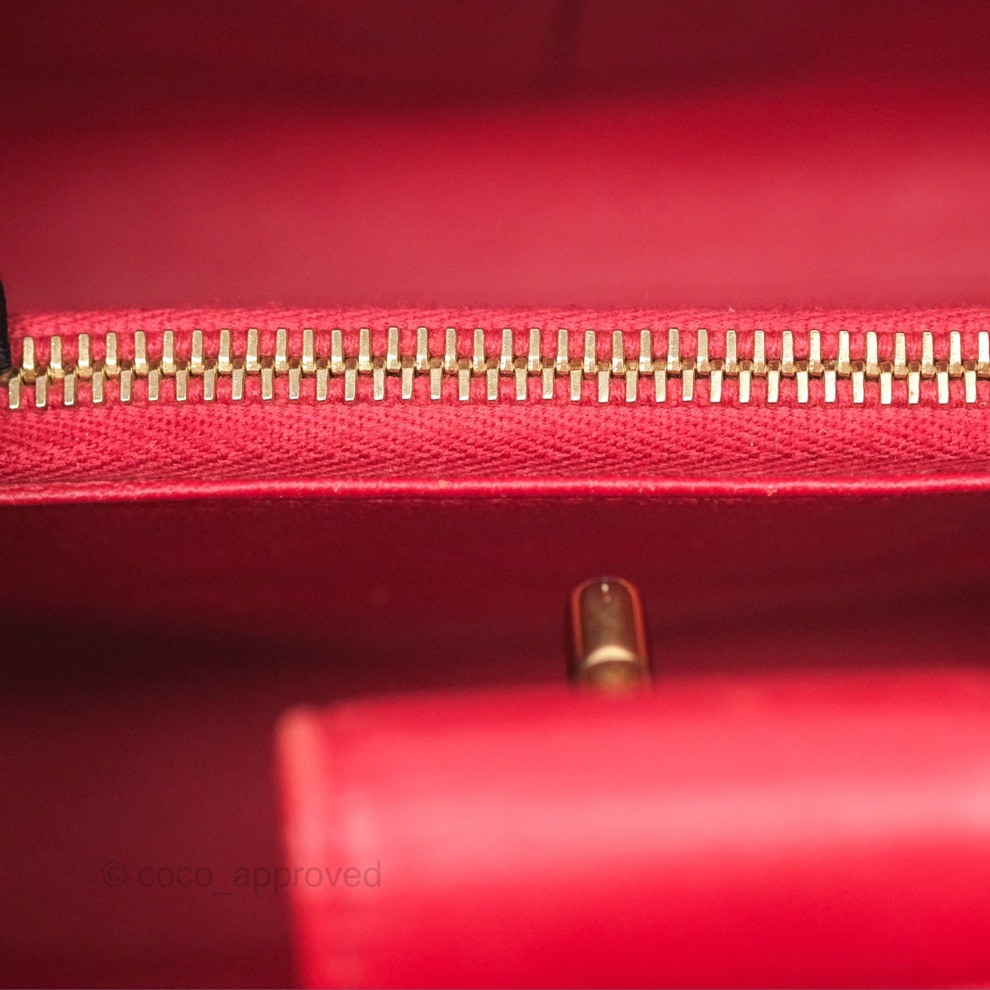 Chanel Tote Bag Red Lambskin Aged Gold Hardware