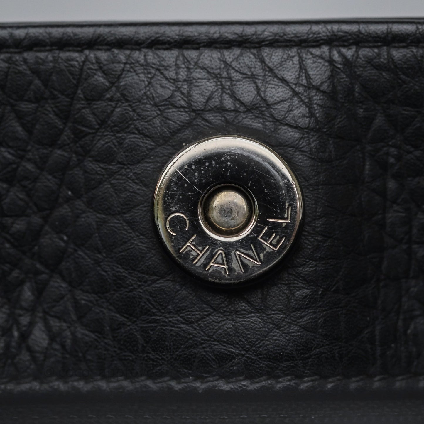 Chanel Executive Tote Bag Black Grained Calfskin Silver Hardware