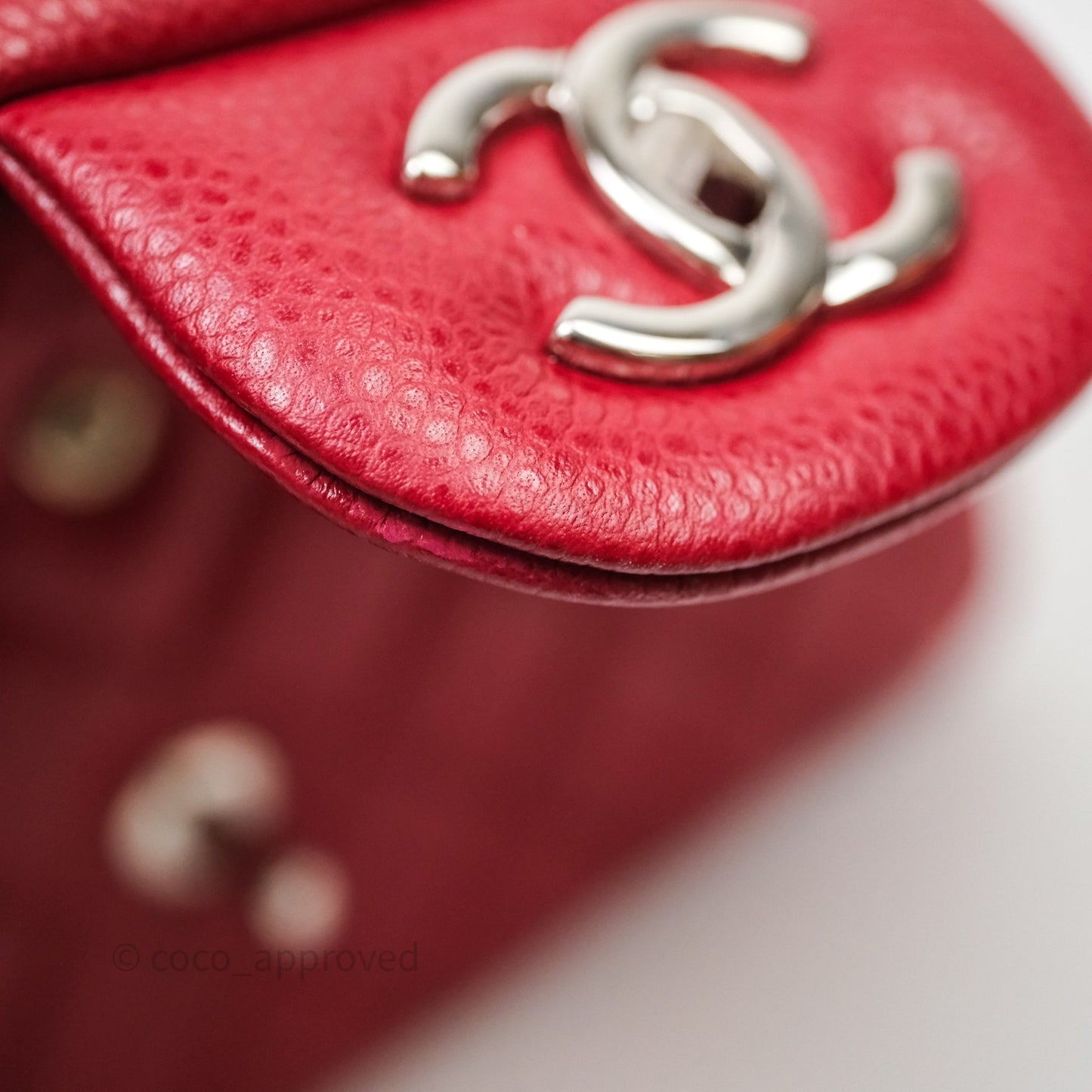 Chanel Jumbo Double Flap Red Caviar Silver Hardware⁣⁣
