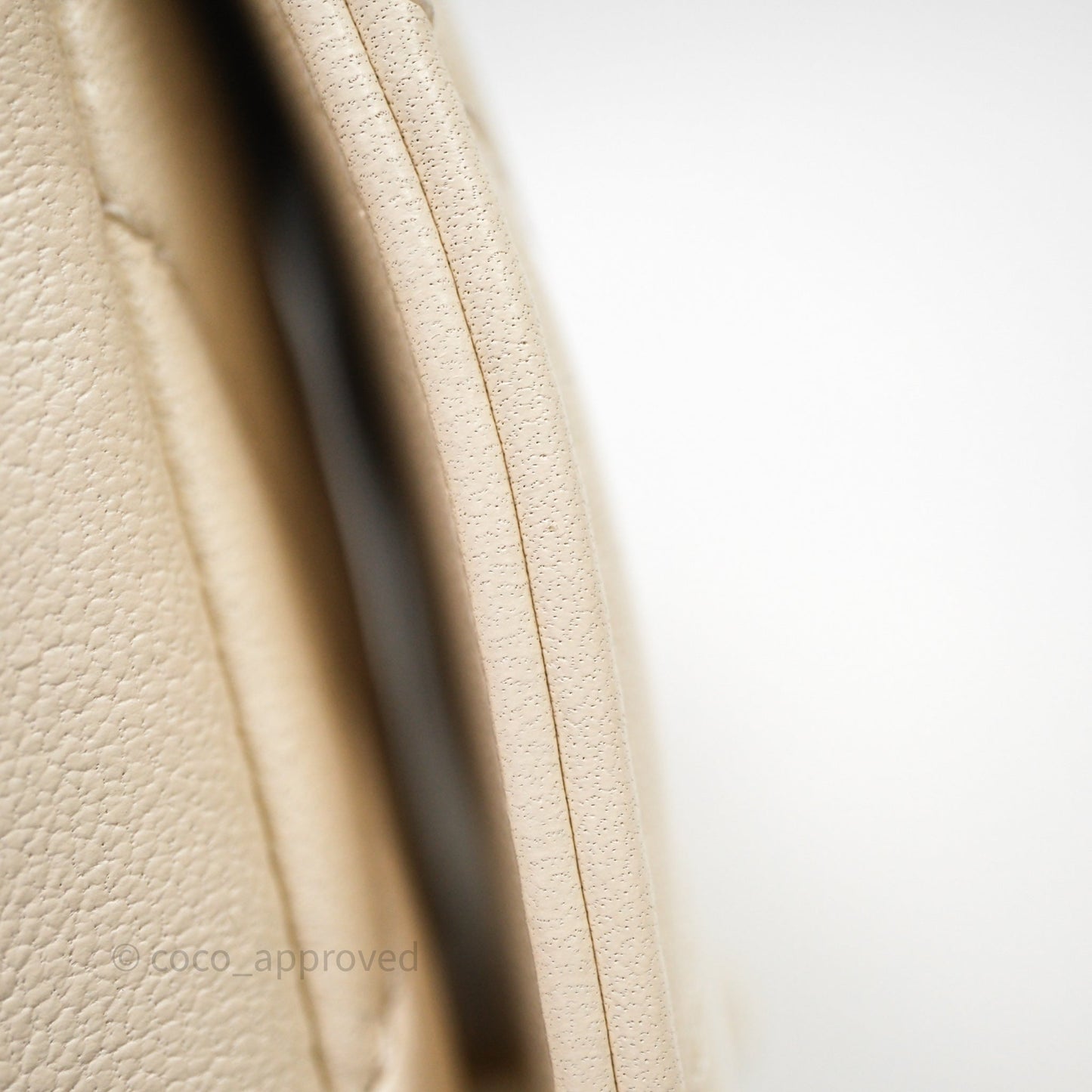 Chanel Flap with Coin Charm Ivory White Lambskin Aged Gold Hardware