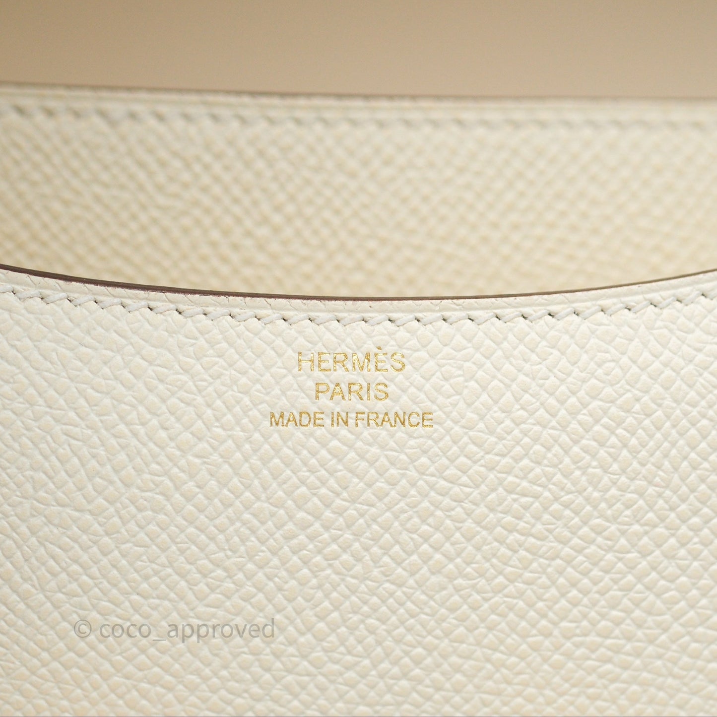 Hermès Constance Mini 18cm Nata I2 Epsom Gold Hardware
