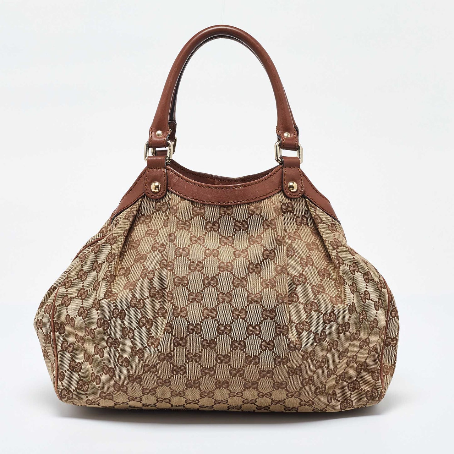 Luxury Gucci Trending 2025 Beige/brown Gg Canvas And Leather Medium Sukey Tote..