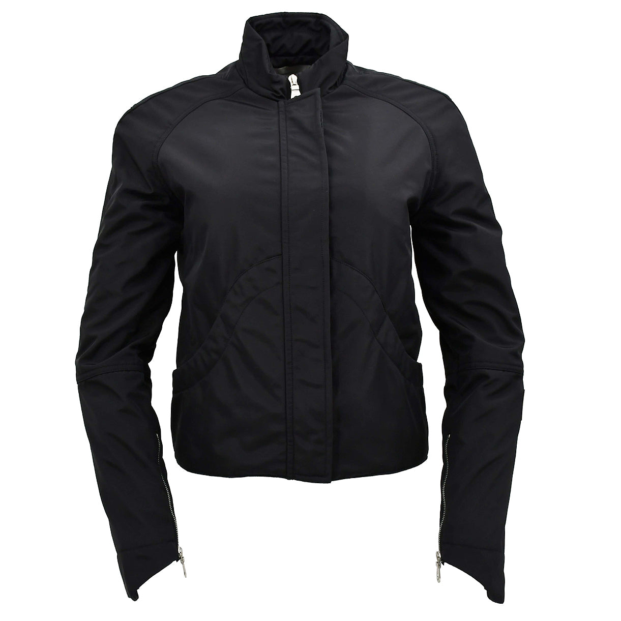 Luxury Chanel Sport Line Zip Up Jacket Black 02A #36