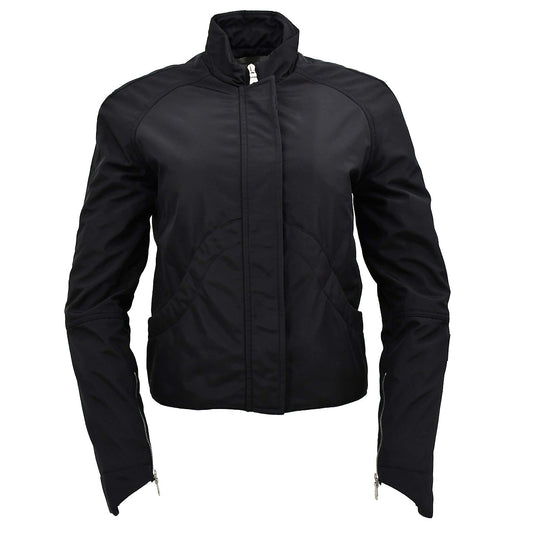 Luxury Chanel Sport Line Zip Up Jacket Black 02A #36