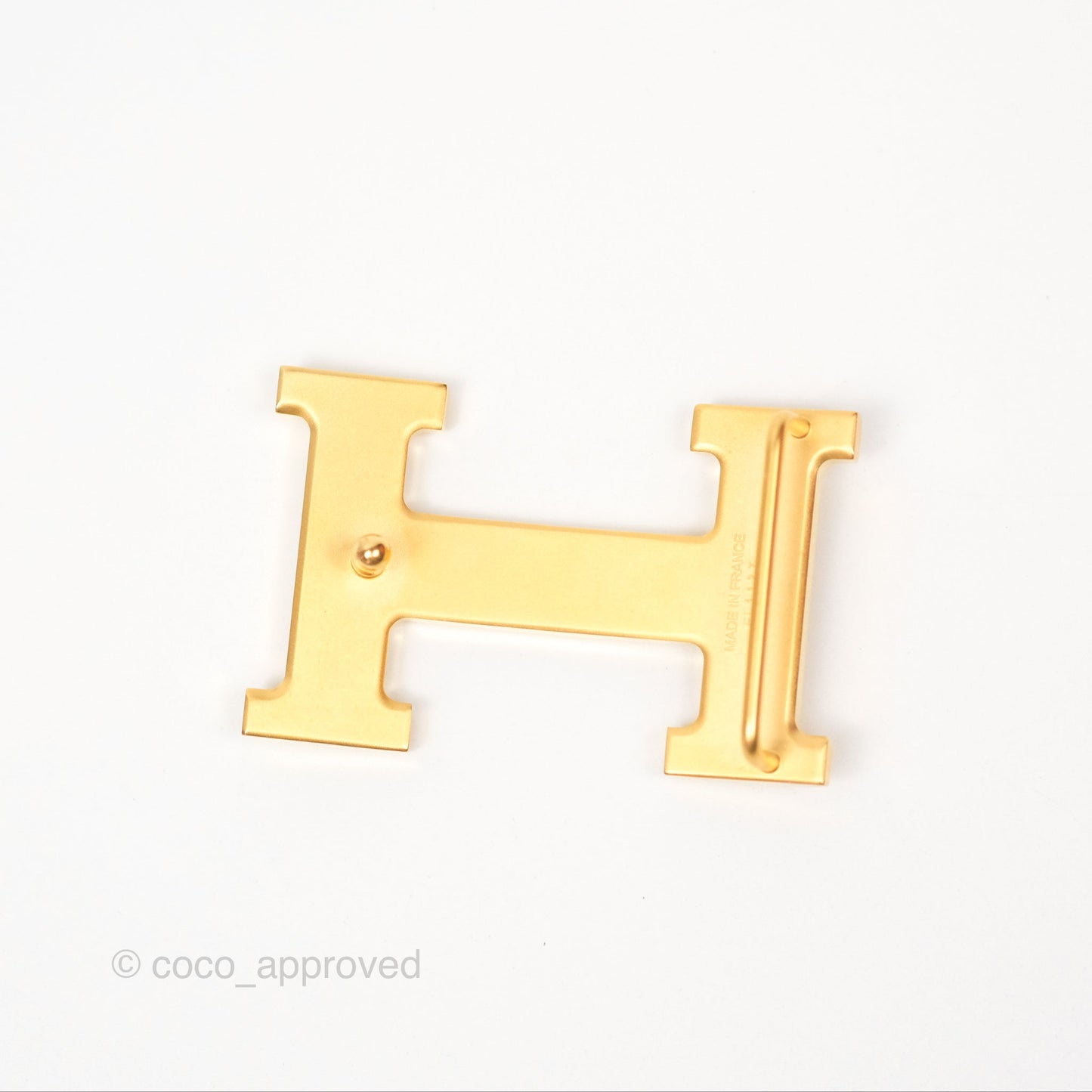 Hermès Martelee H Gold Belt Buckle & Reversible Noir/Gold Togo